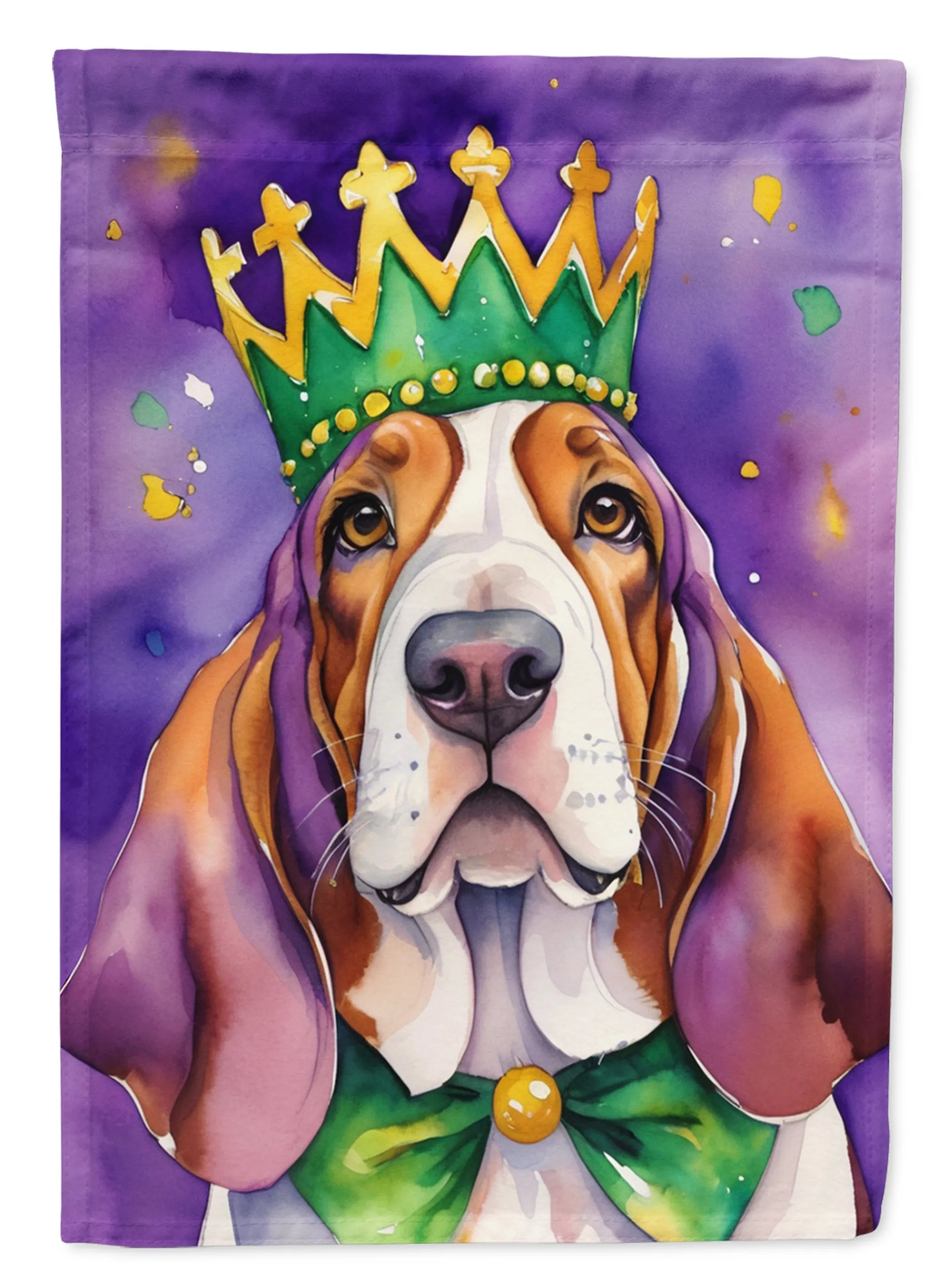 King of Mardi Gras Decorative Flag - Size: GARDEN SIZE | Pack Of: 1 | Collection name: King of mardi gras