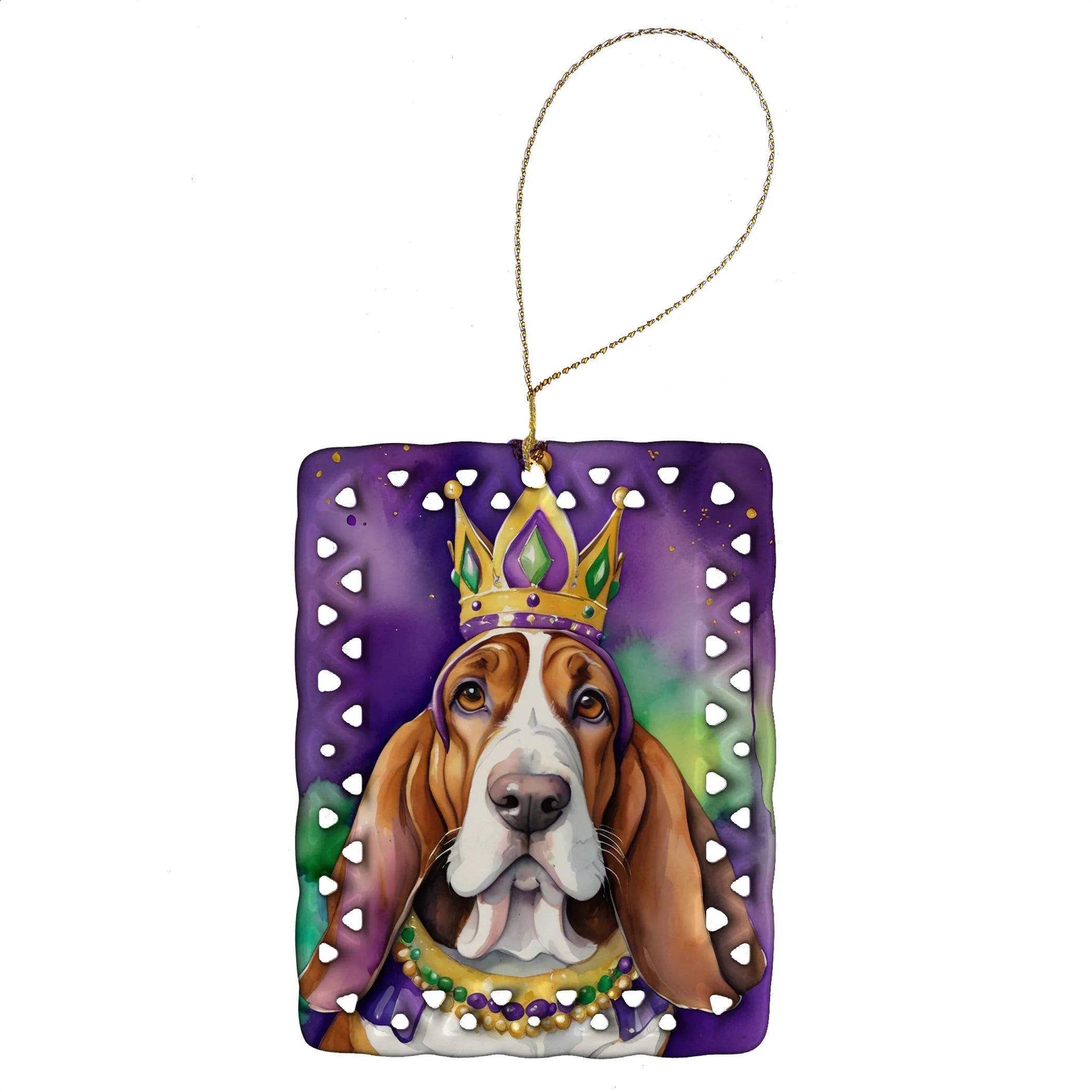 King of Mardi Gras Porcelain Ornament