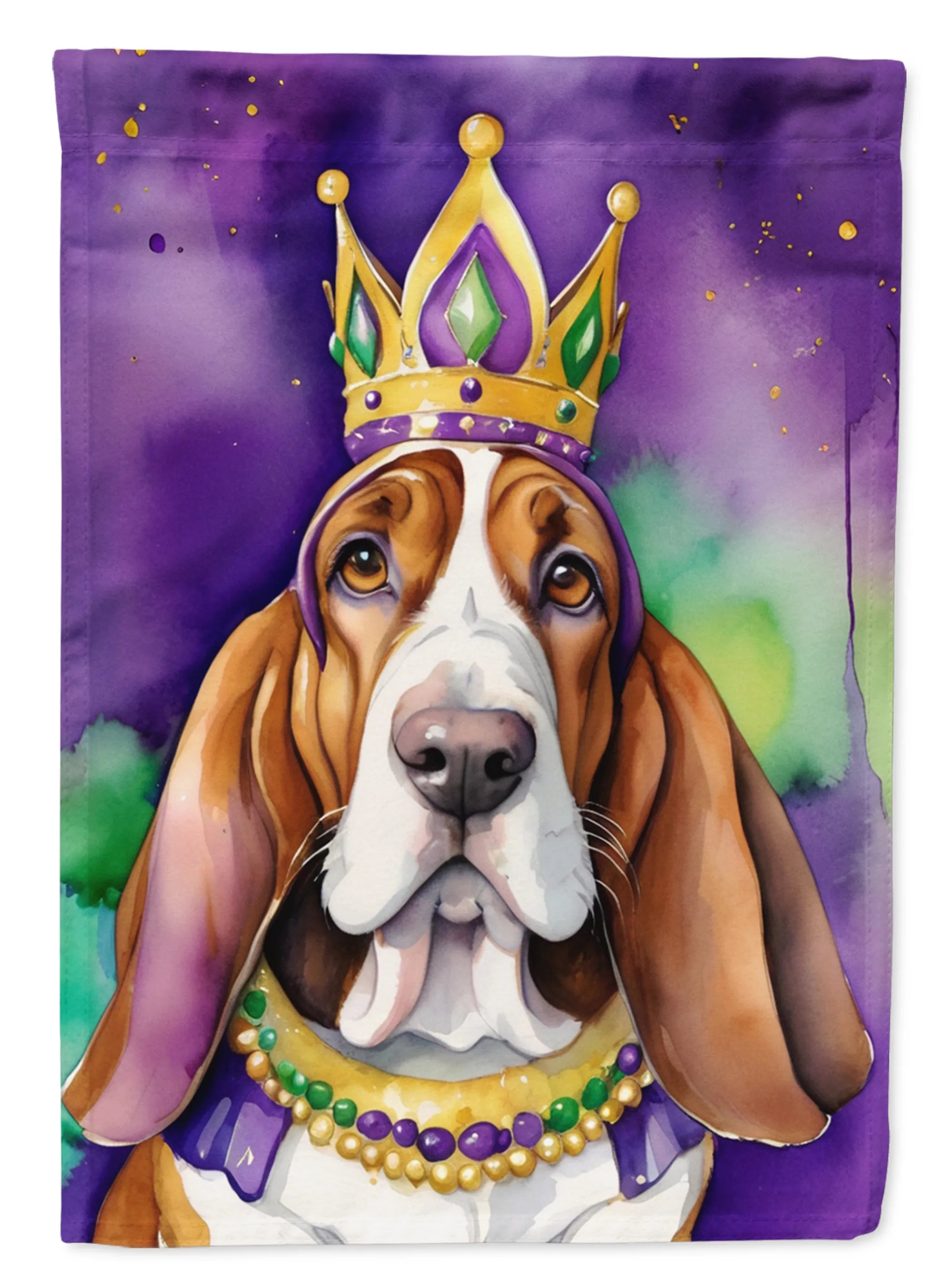 King of Mardi Gras Decorative Flag - Size: GARDEN SIZE | Pack Of: 1 | Collection name: King of mardi gras