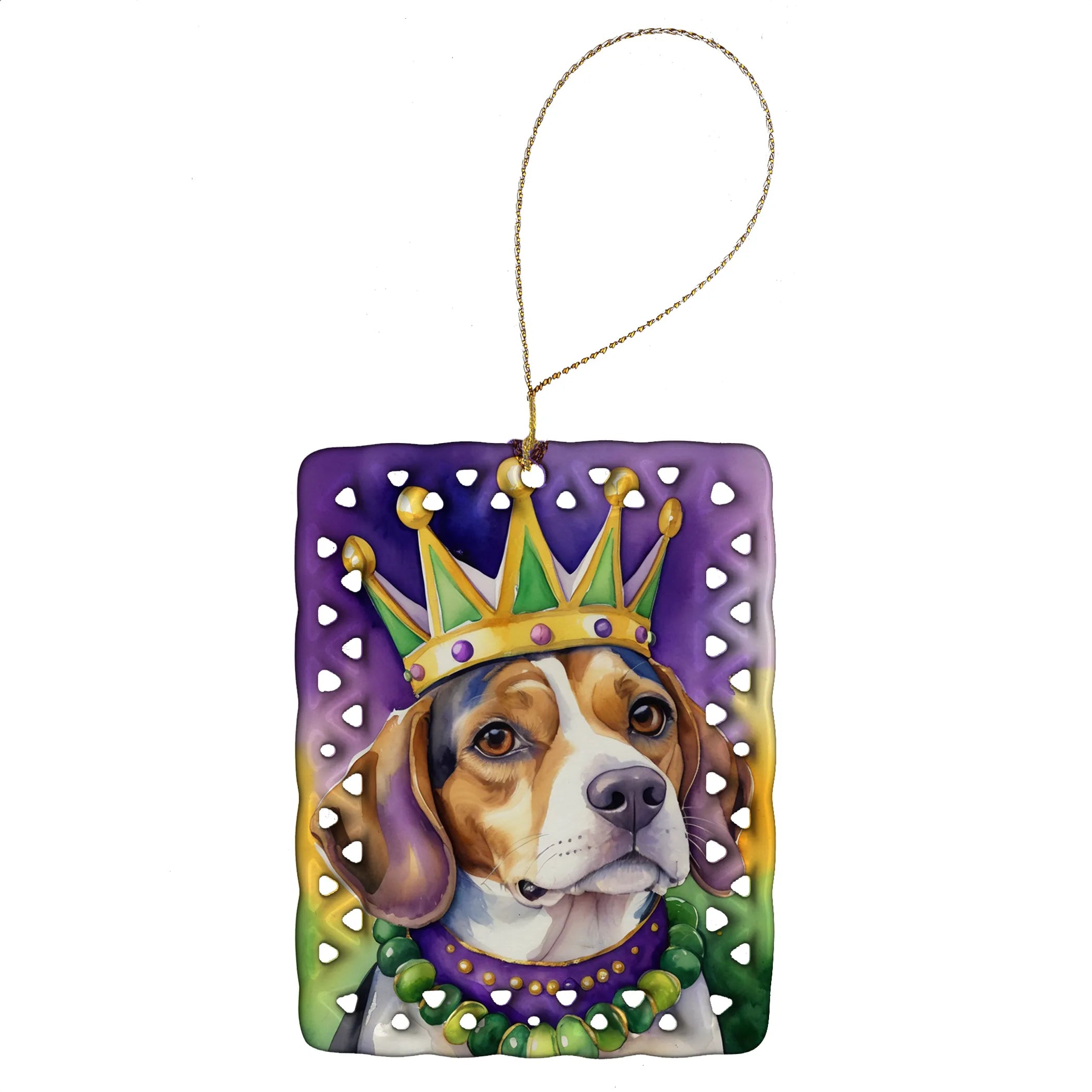 King of Mardi Gras Porcelain Ornament