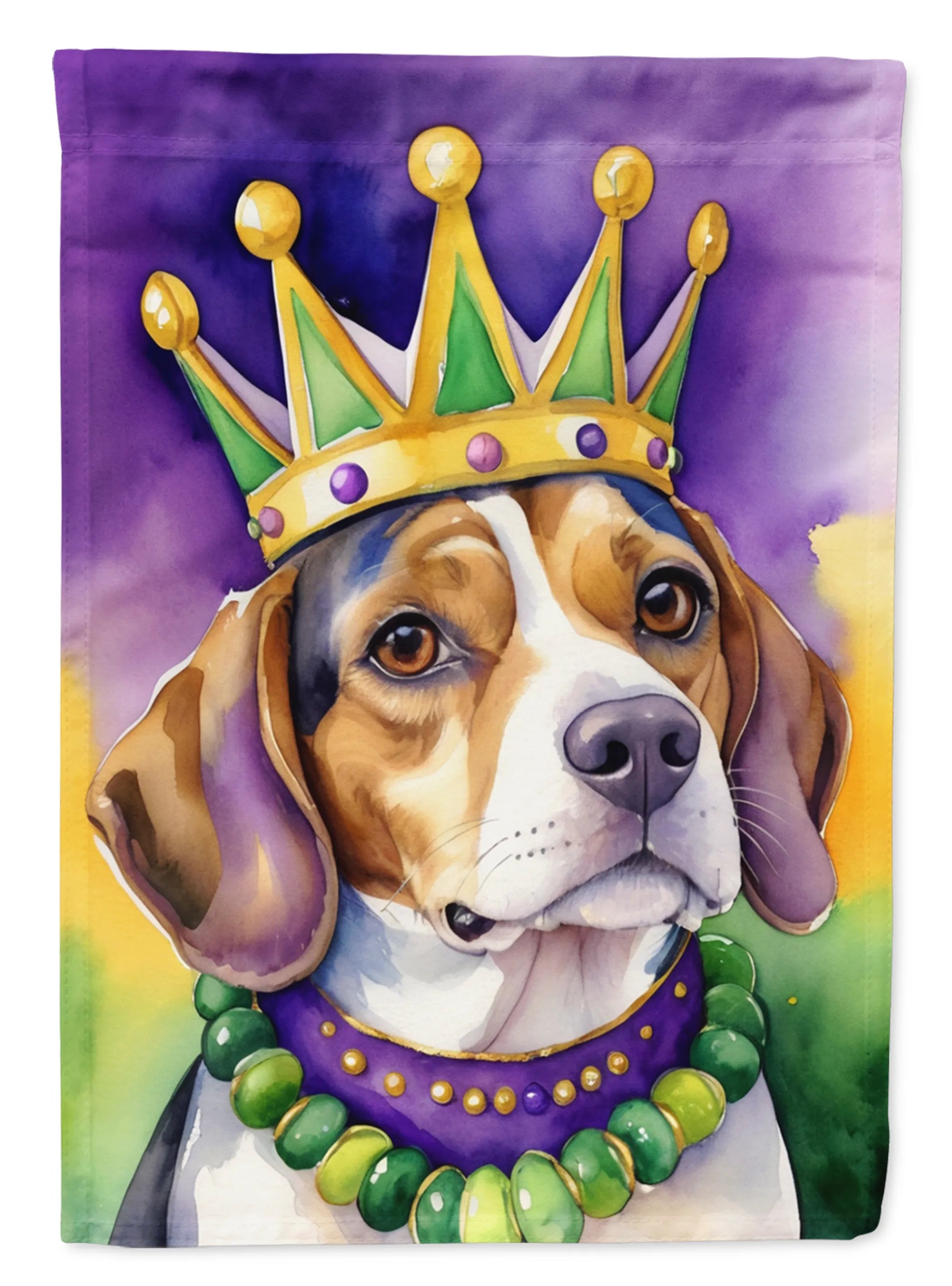 King of Mardi Gras Decorative Flag - Size: GARDEN SIZE | Pack Of: 1 | Collection name: King of mardi gras