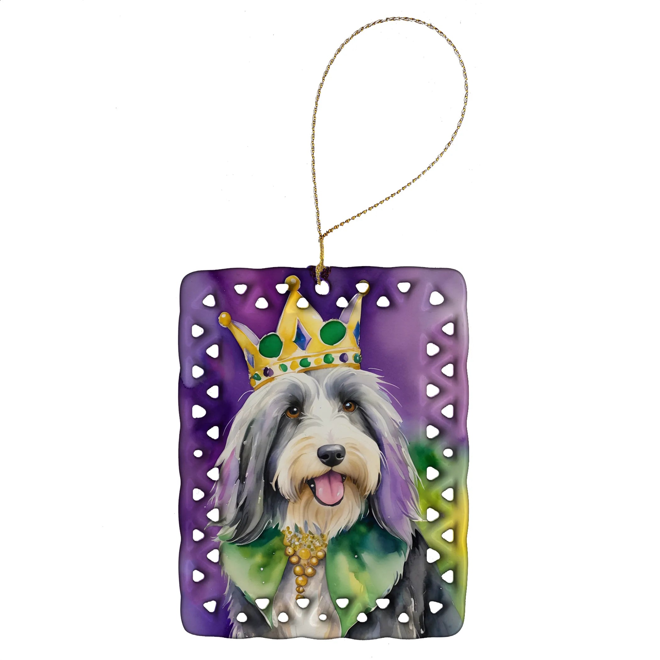 King of Mardi Gras Porcelain Ornament