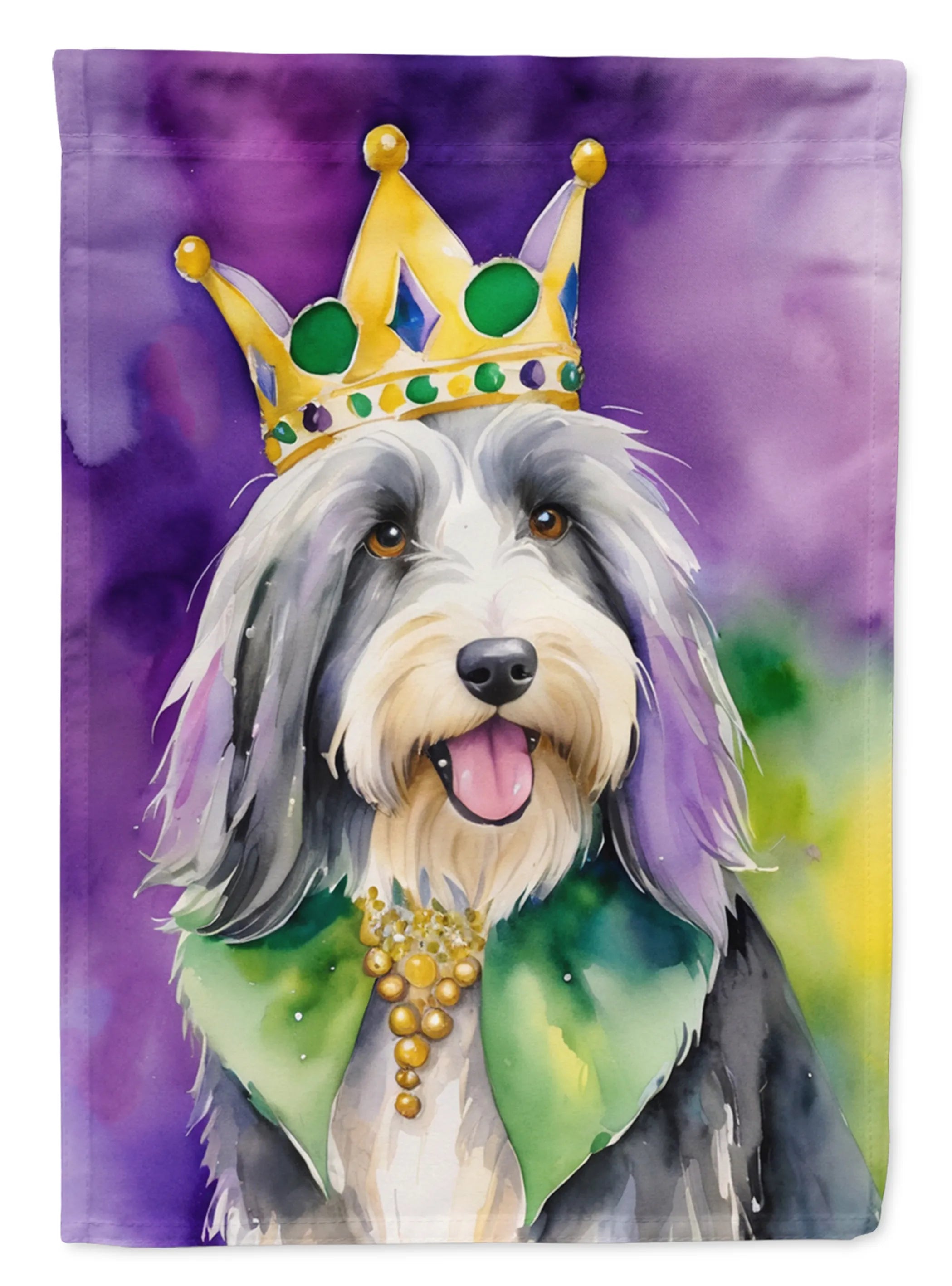 King of Mardi Gras Decorative Flag - Size: GARDEN SIZE | Pack Of: 1 | Collection name: King of mardi gras