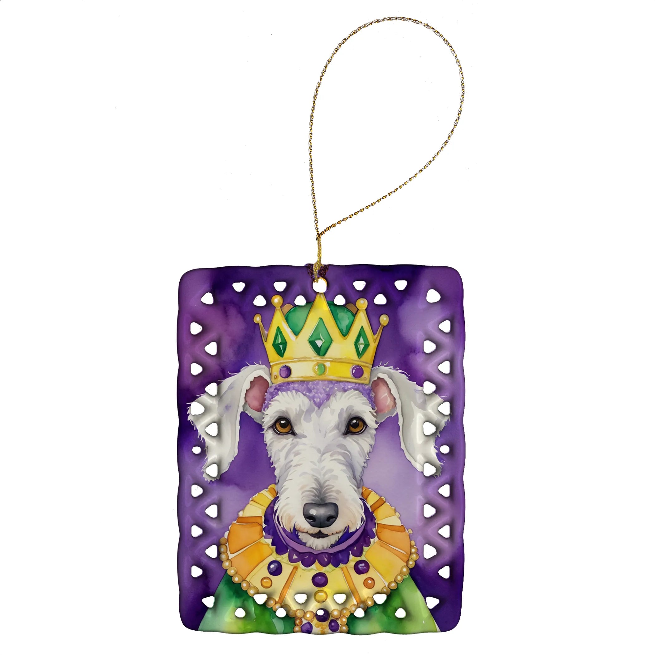 King of Mardi Gras Porcelain Ornament