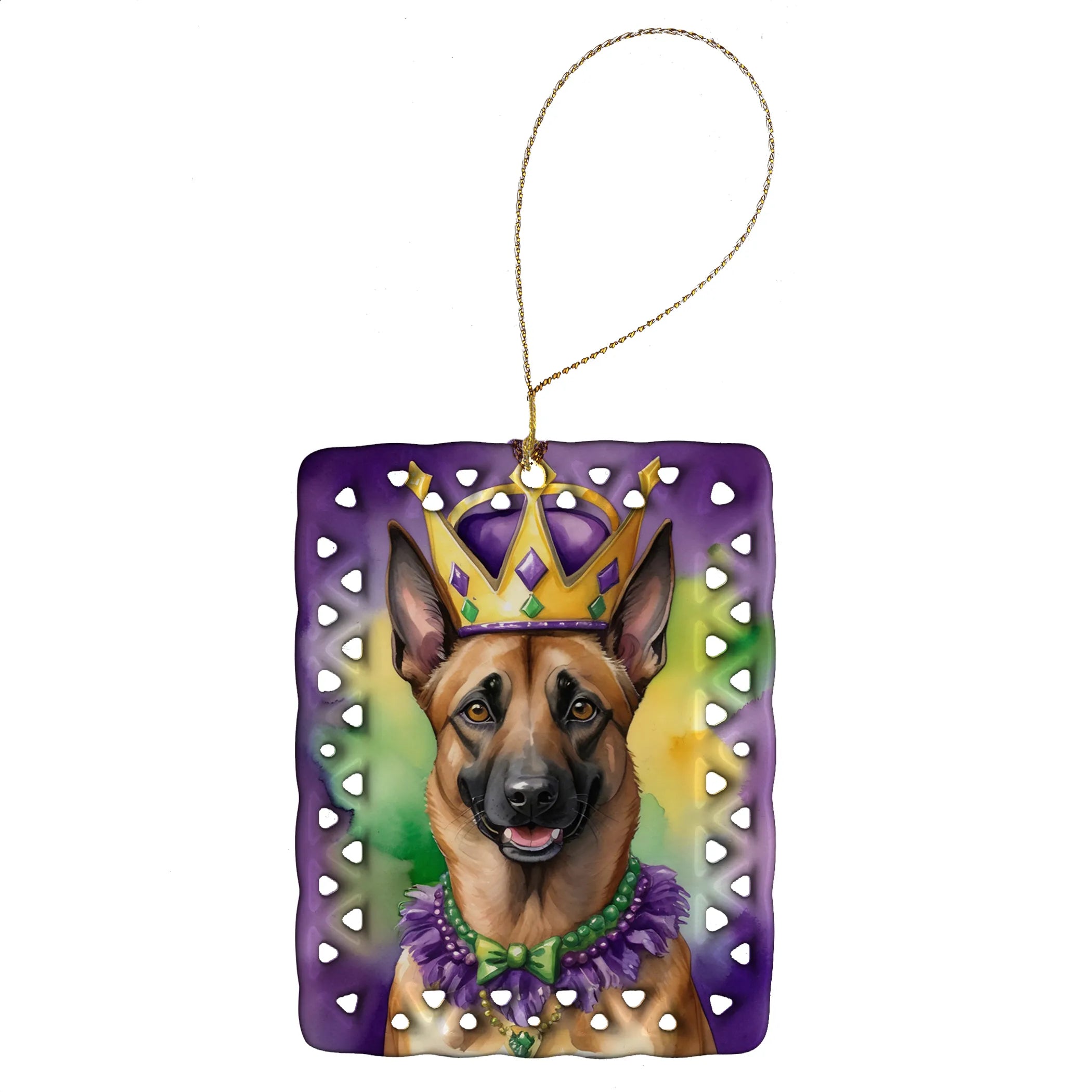 King of Mardi Gras Porcelain Ornament