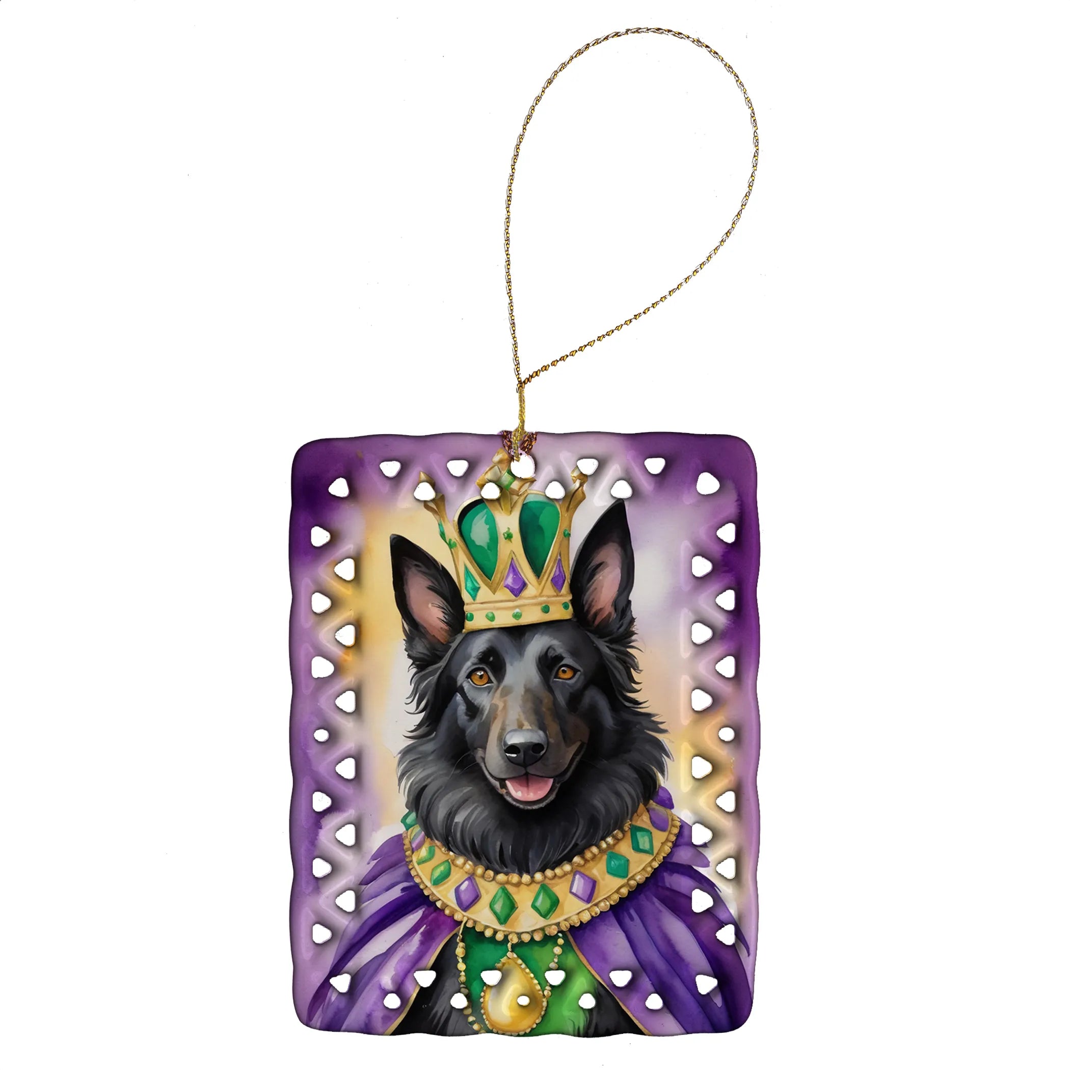 King of Mardi Gras Porcelain Ornament