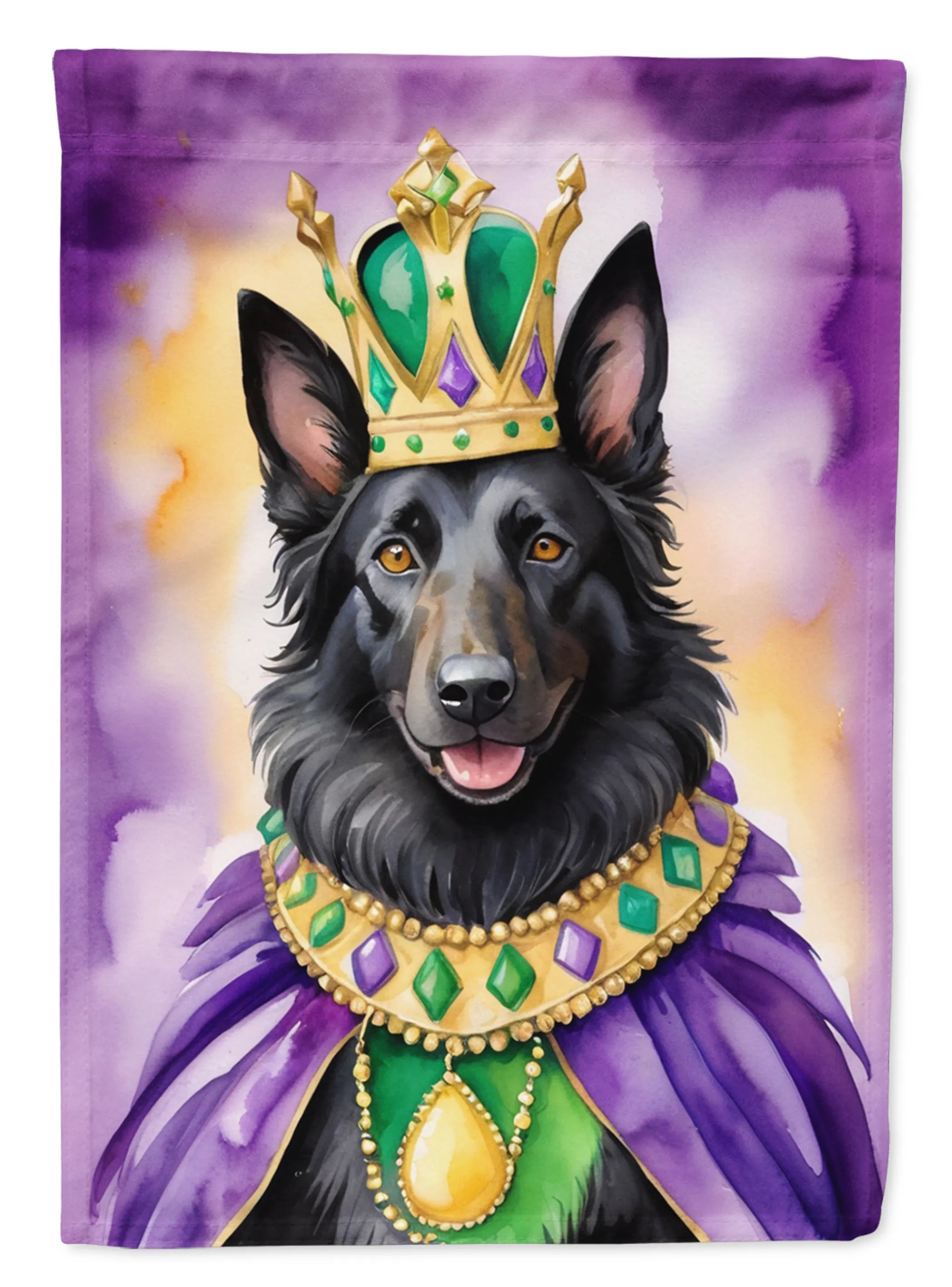 King of Mardi Gras Decorative Flag - Size: GARDEN SIZE | Pack Of: 1 | Collection name: King of mardi gras