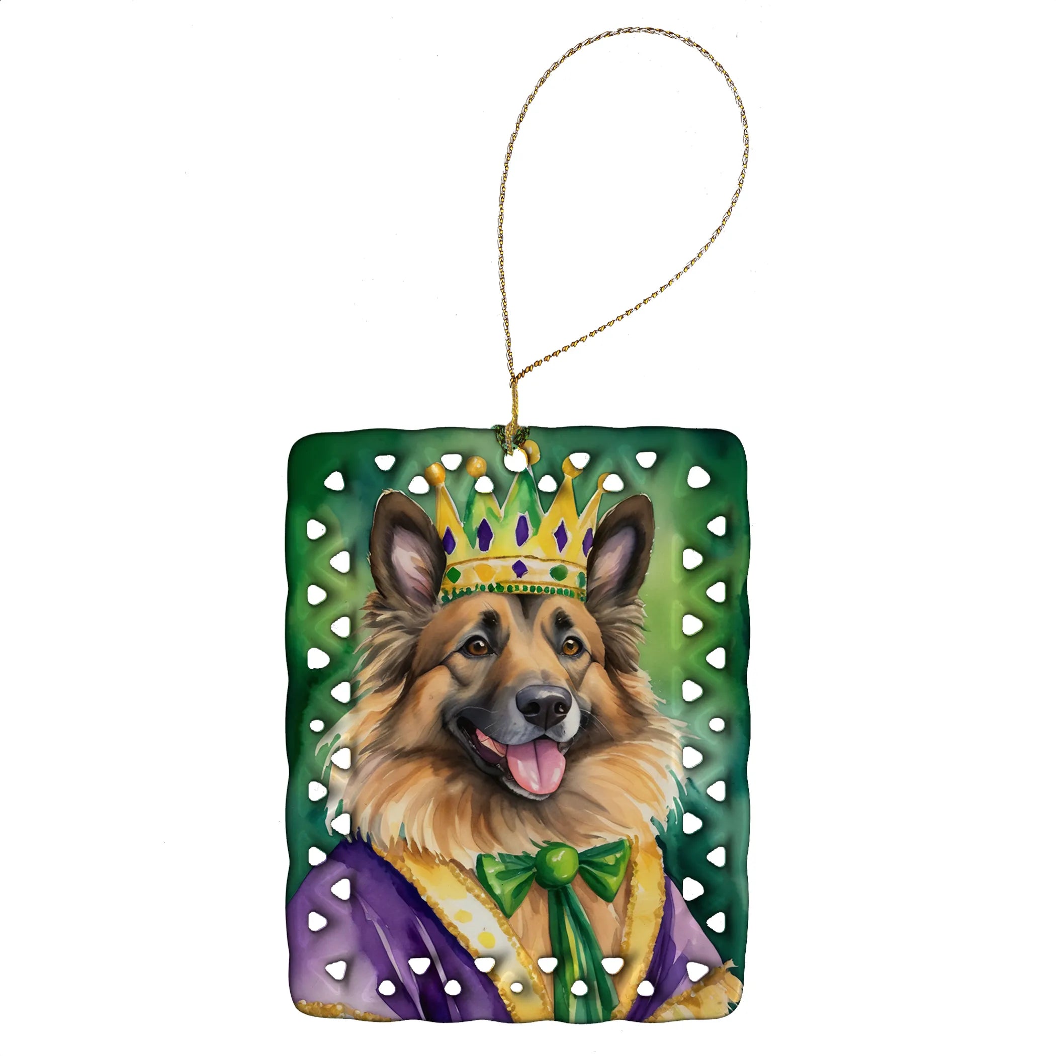 King of Mardi Gras Porcelain Ornament