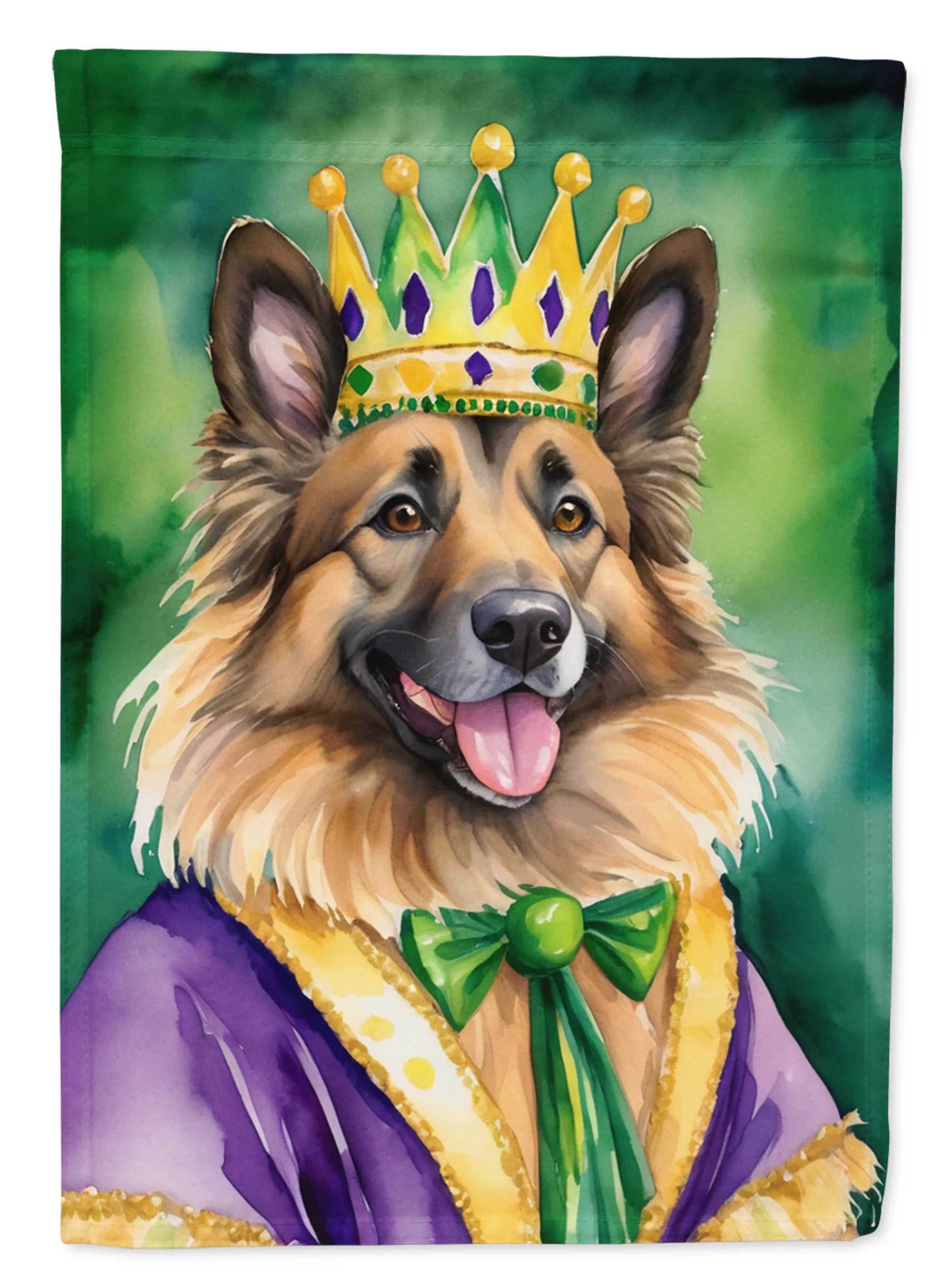 King of Mardi Gras Decorative Flag - Size: GARDEN SIZE | Pack Of: 1 | Collection name: King of mardi gras