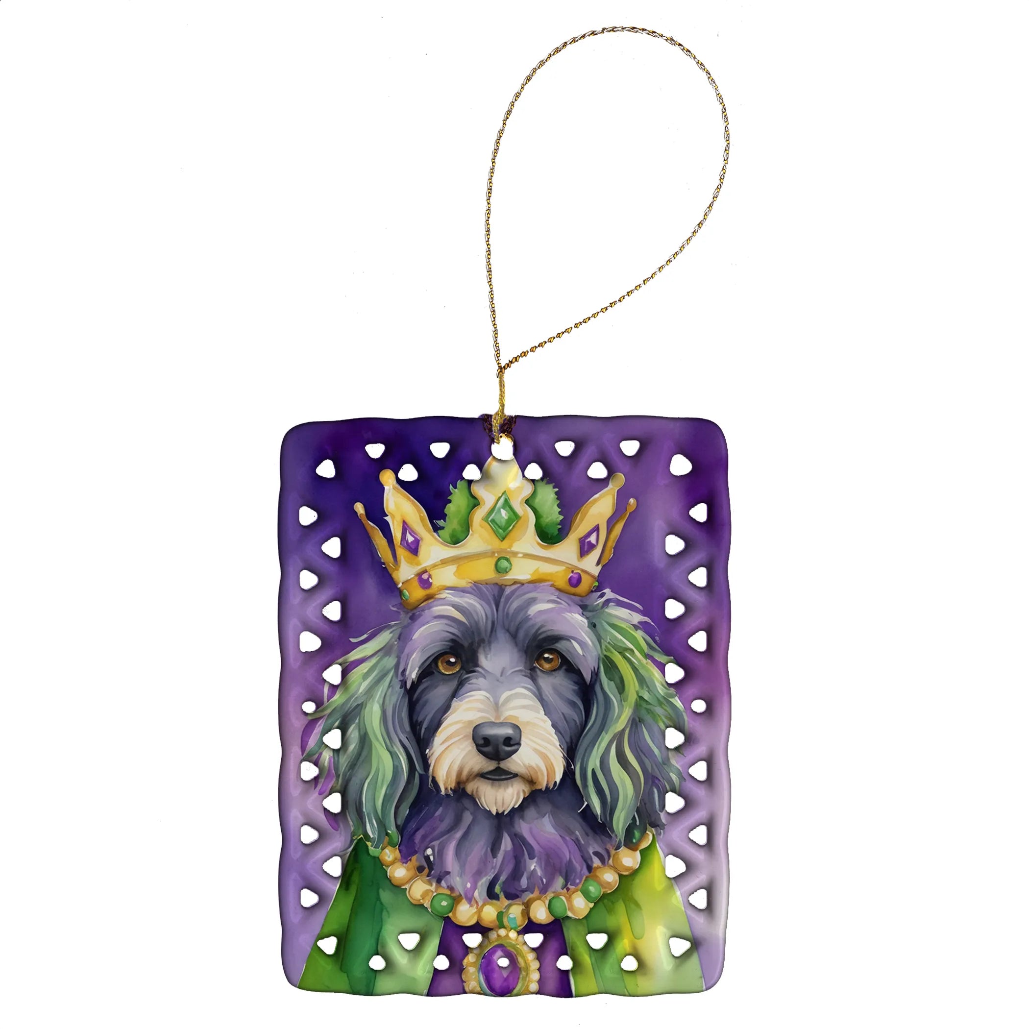 King of Mardi Gras Porcelain Ornament