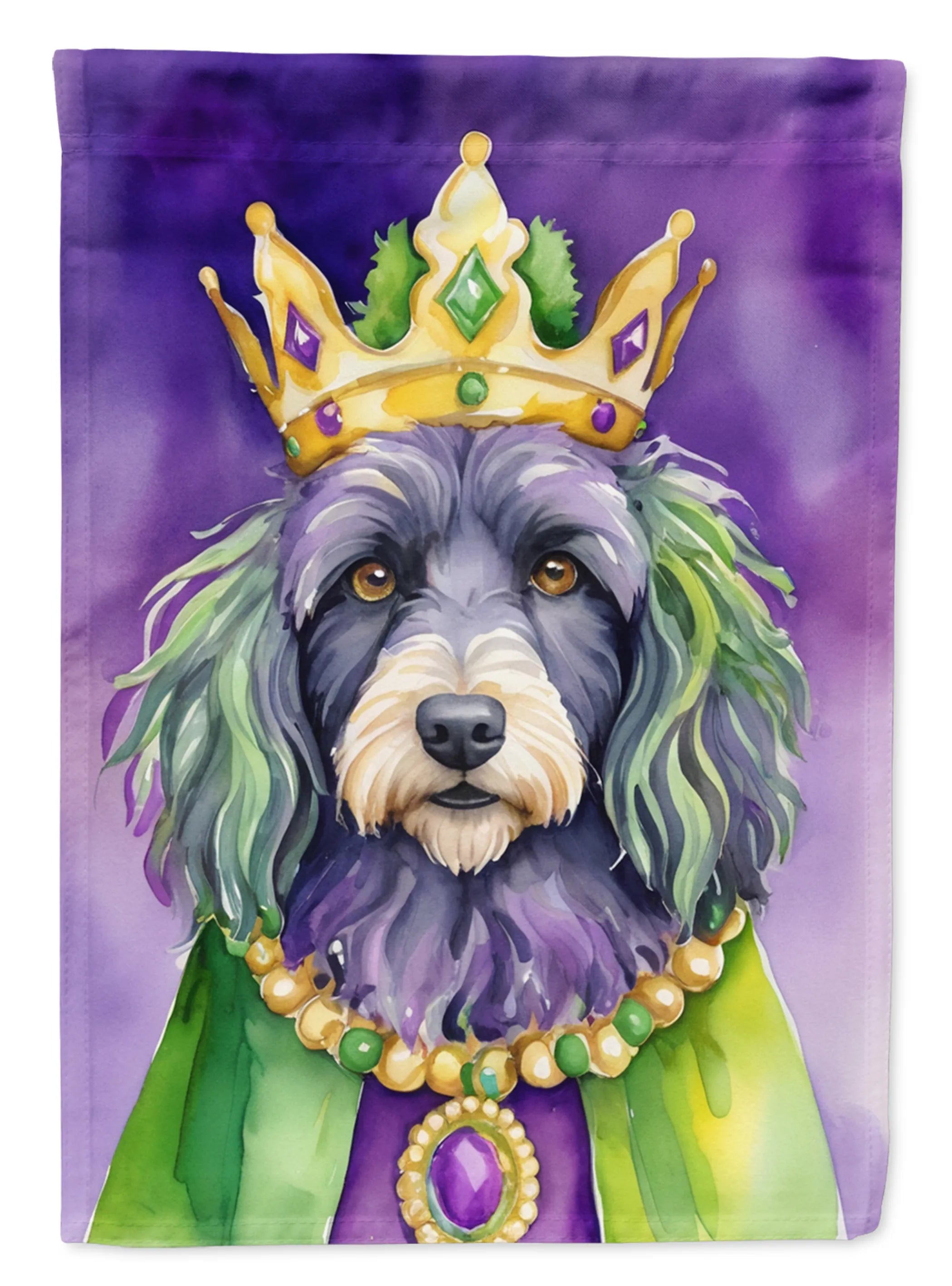 King of Mardi Gras Decorative Flag - Size: GARDEN SIZE | Pack Of: 1 | Collection name: King of mardi gras