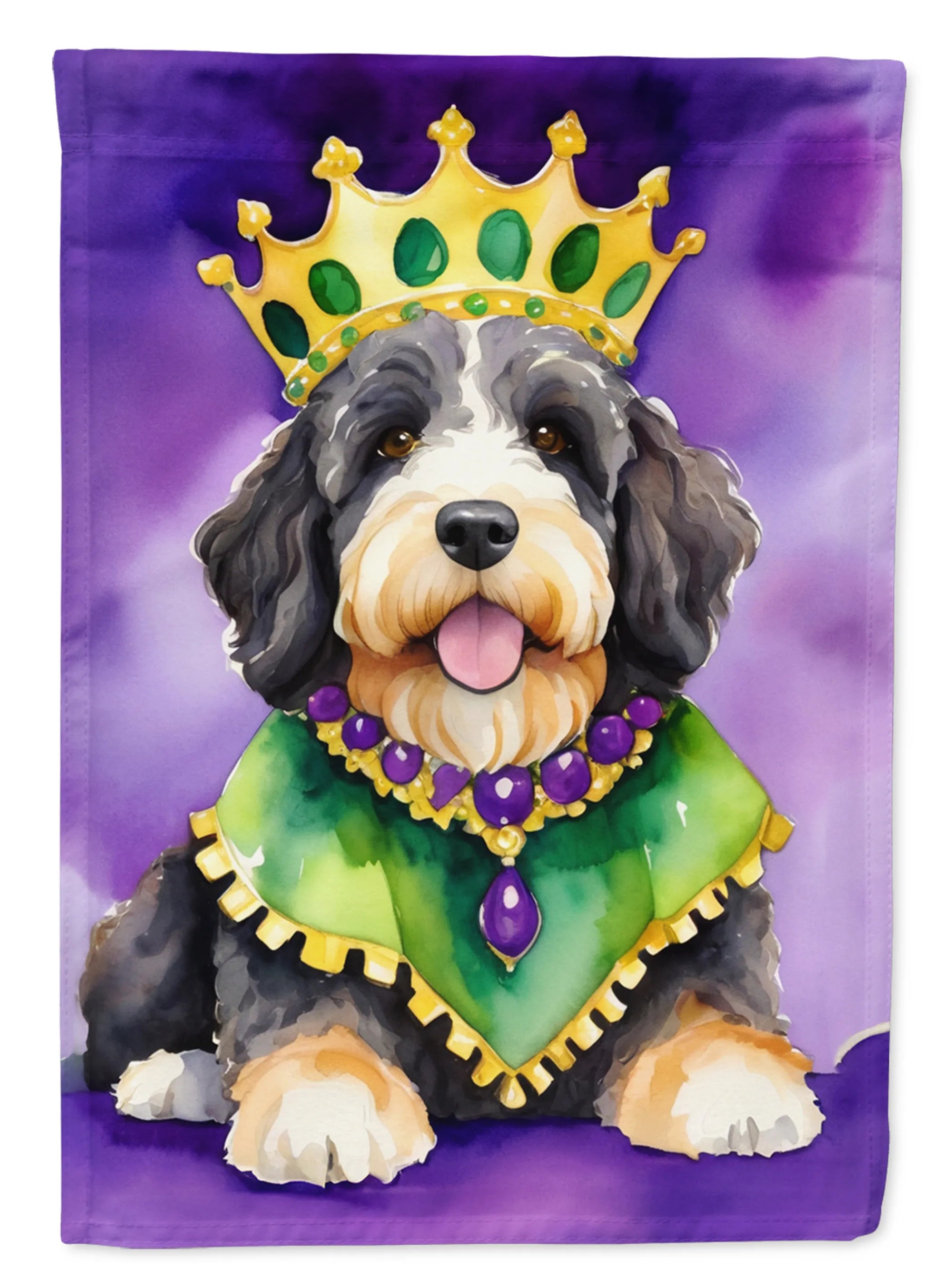 King of Mardi Gras Decorative Flag - Size: GARDEN SIZE | Pack Of: 1 | Collection name: King of mardi gras