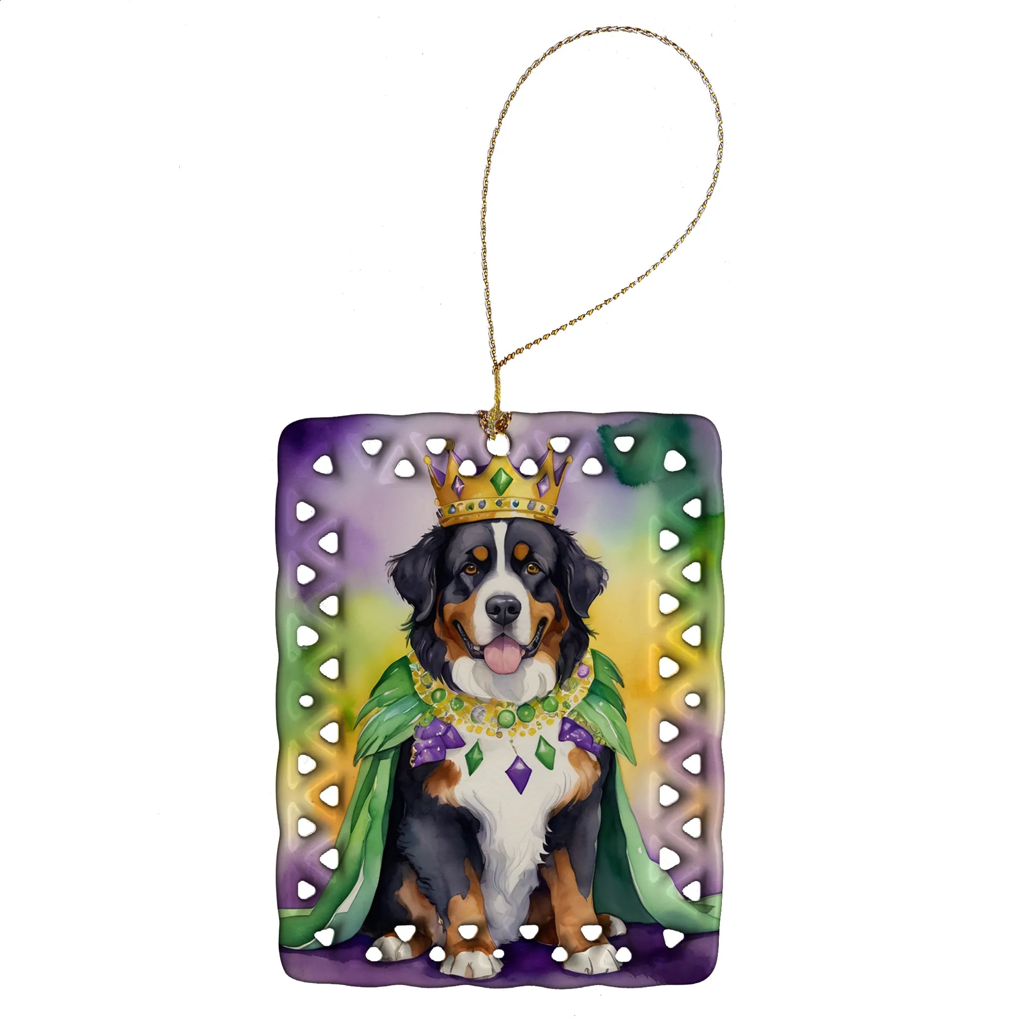 King of Mardi Gras Porcelain Ornament