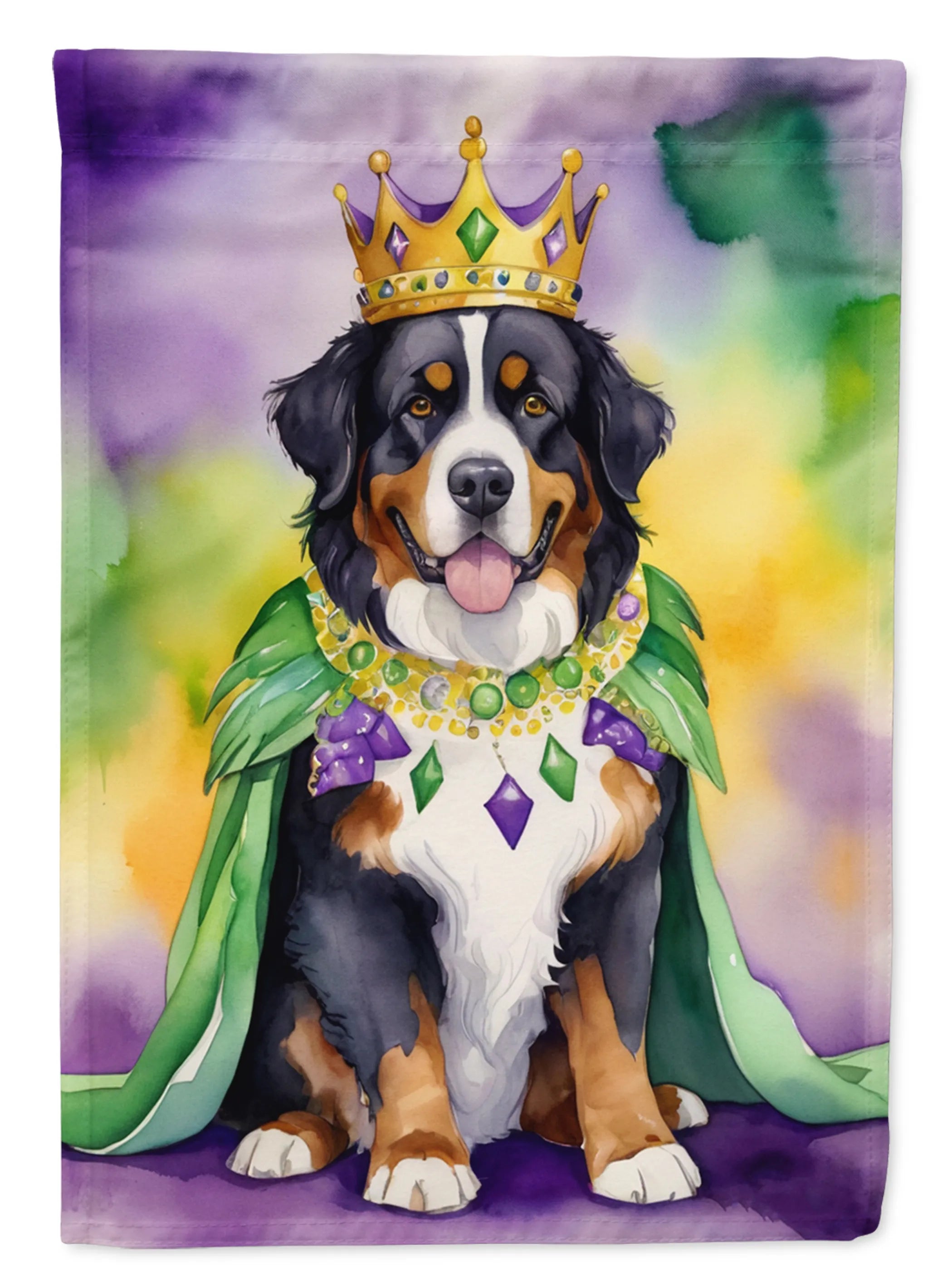 King of Mardi Gras Decorative Flag - Size: GARDEN SIZE | Pack Of: 1 | Collection name: King of mardi gras