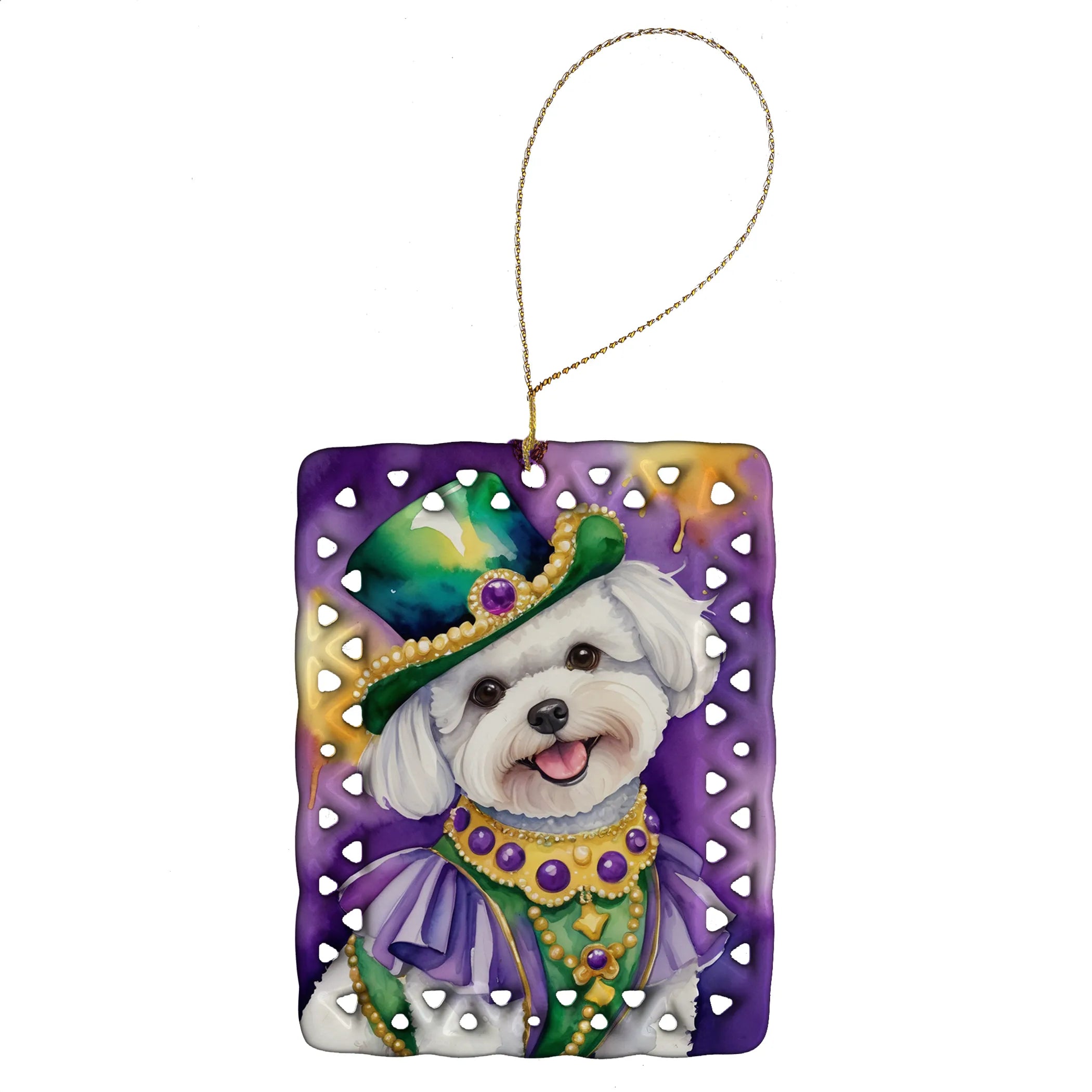 King of Mardi Gras Porcelain Ornament