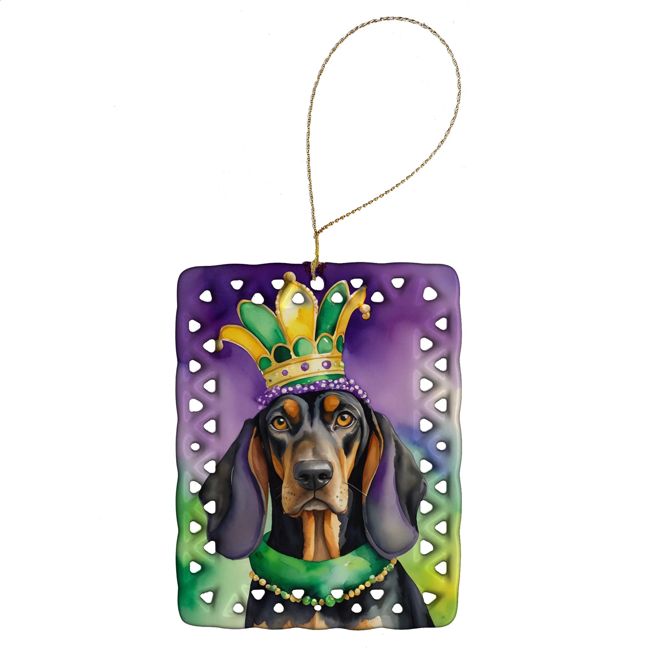 King of Mardi Gras Porcelain Ornament