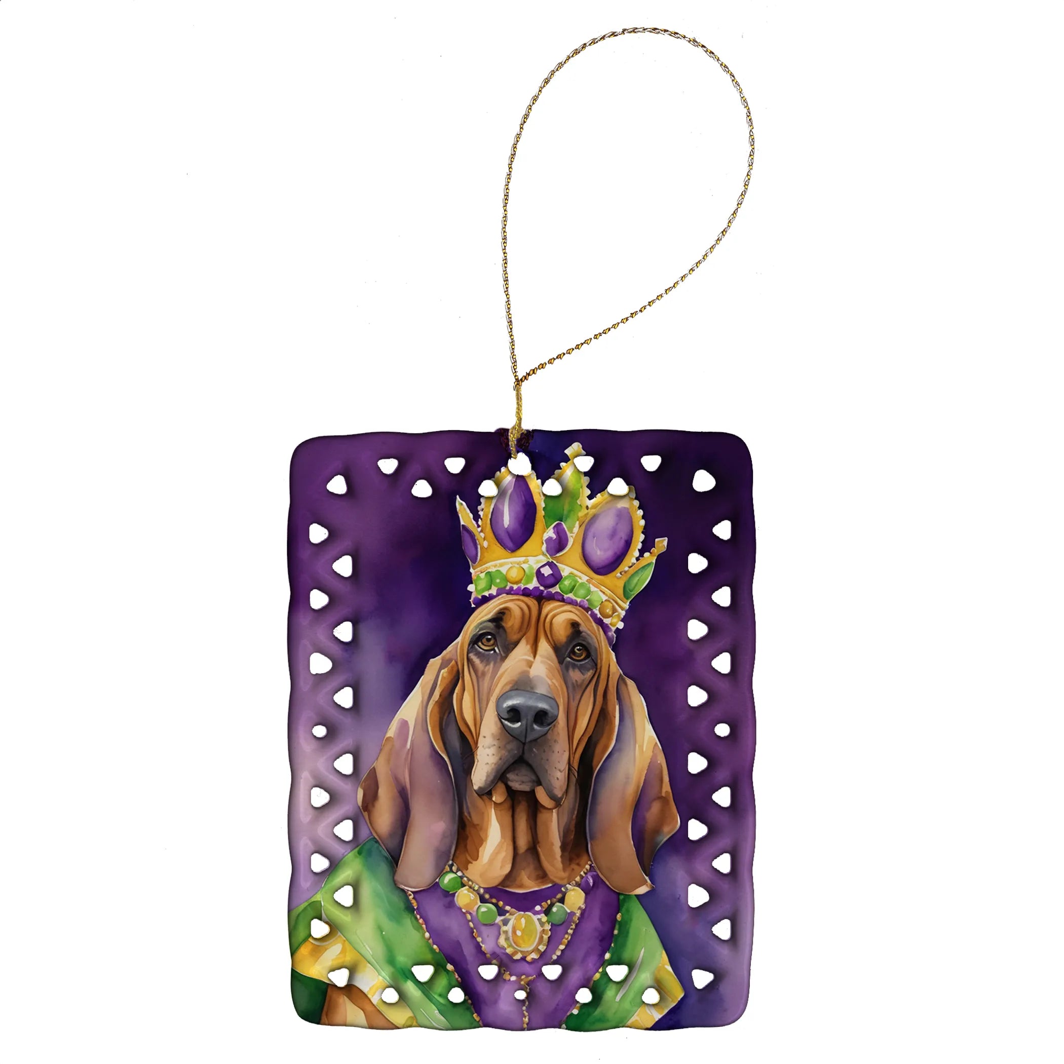 King of Mardi Gras Porcelain Ornament