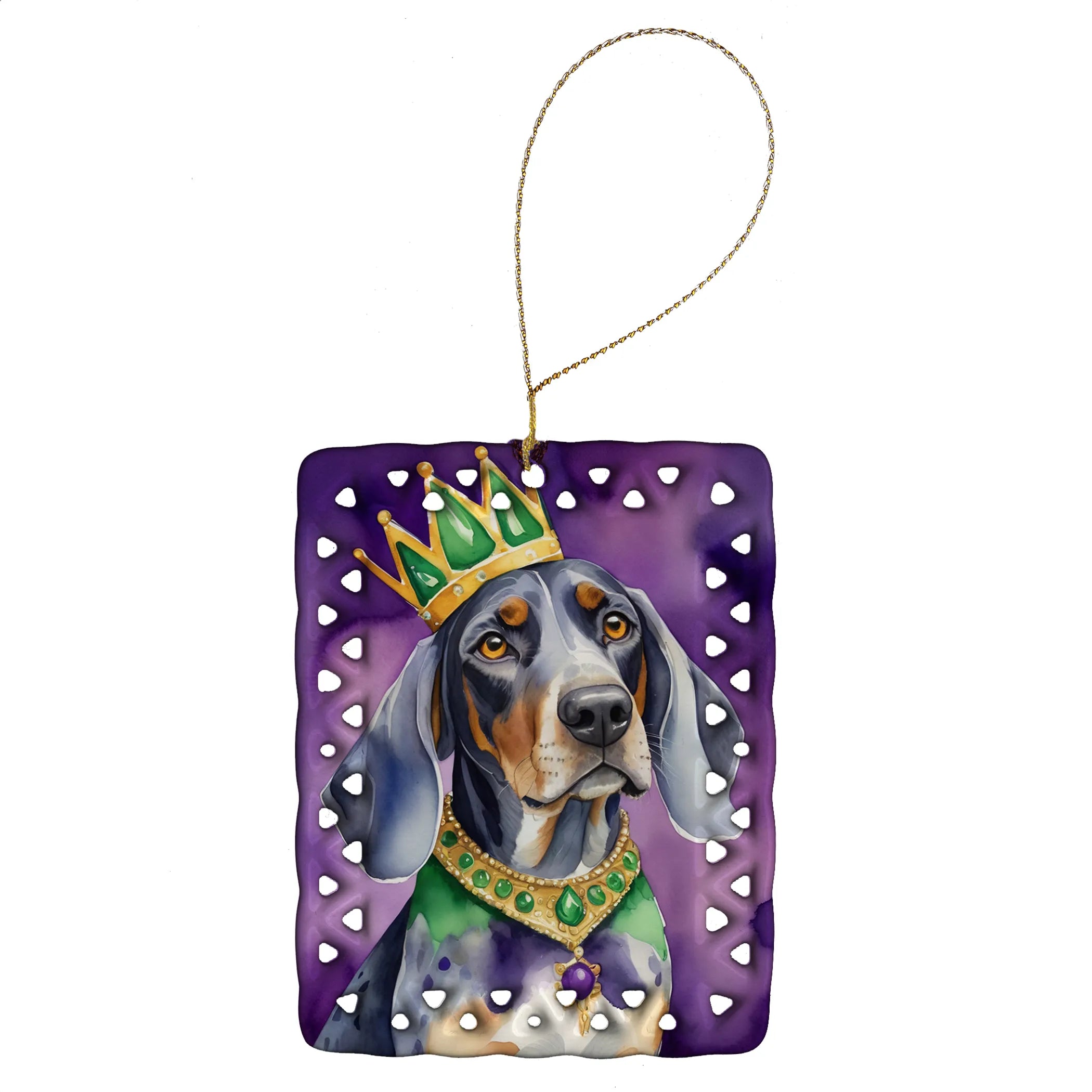 King of Mardi Gras Porcelain Ornament