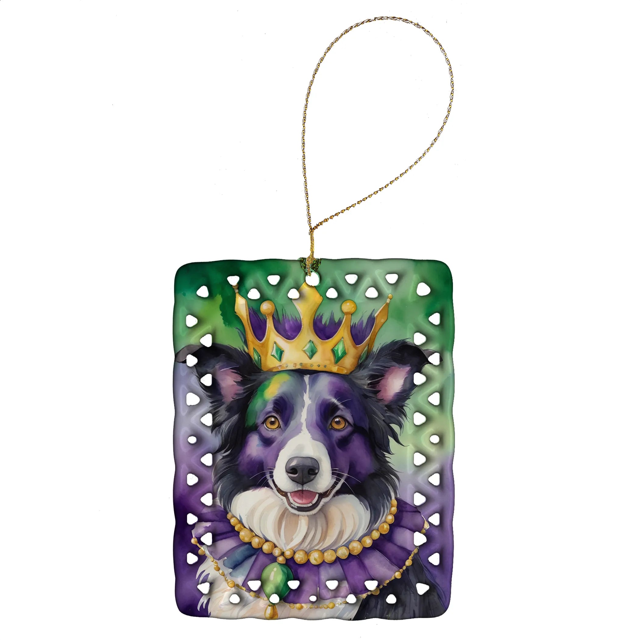 King of Mardi Gras Porcelain Ornament