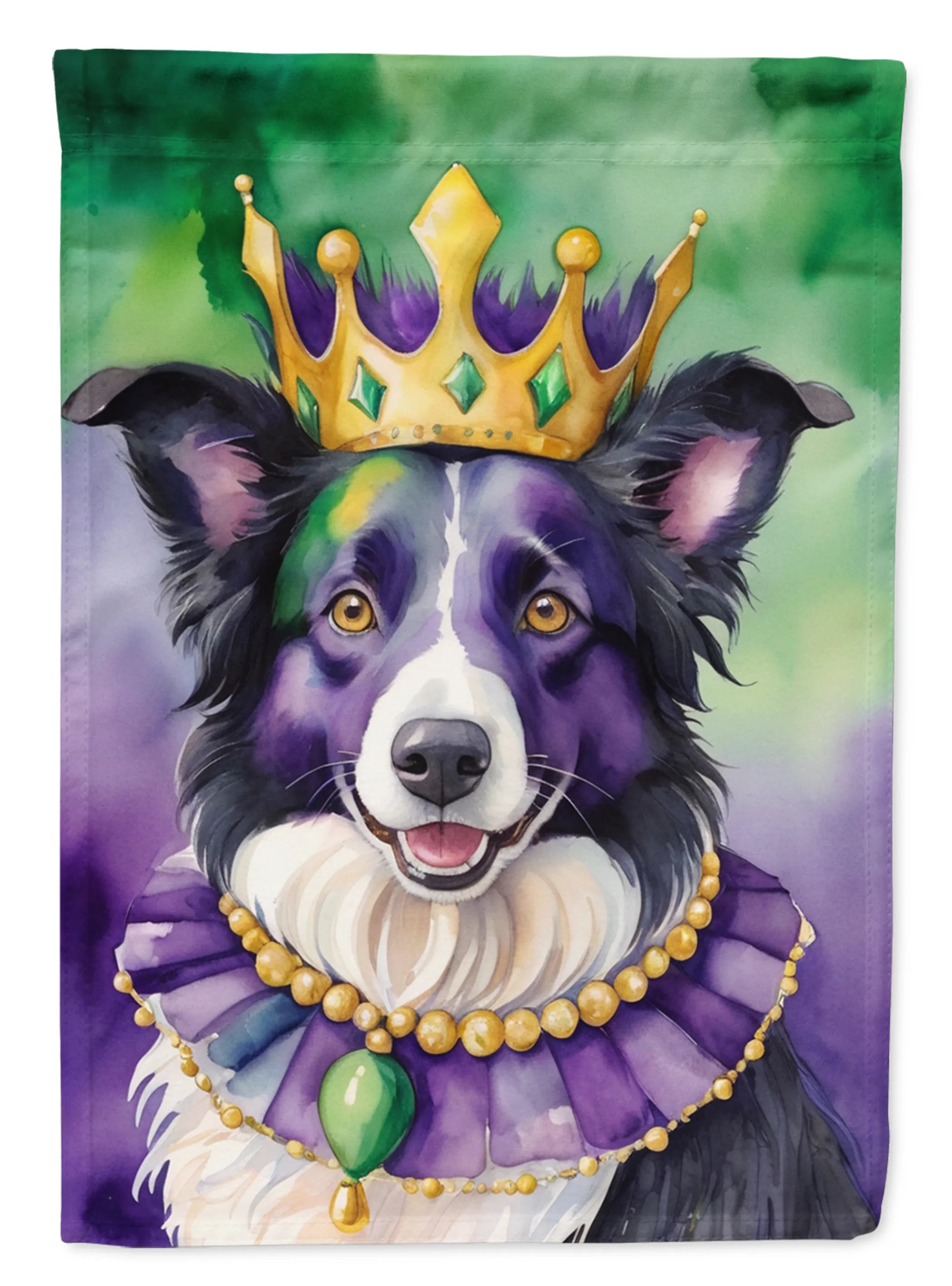 King of Mardi Gras Decorative Flag - Size: GARDEN SIZE | Pack Of: 1 | Collection name: King of mardi gras