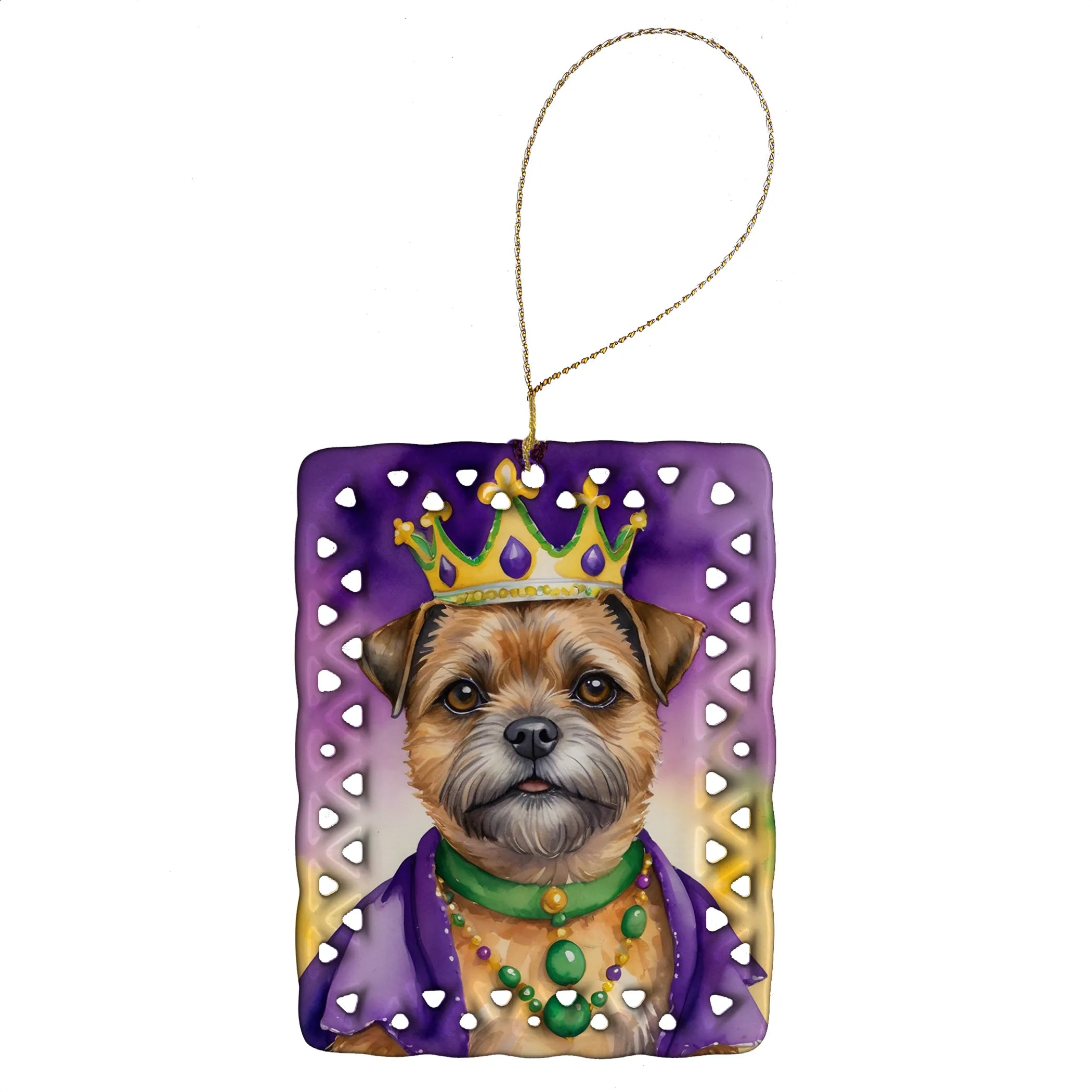 King of Mardi Gras Porcelain Ornament