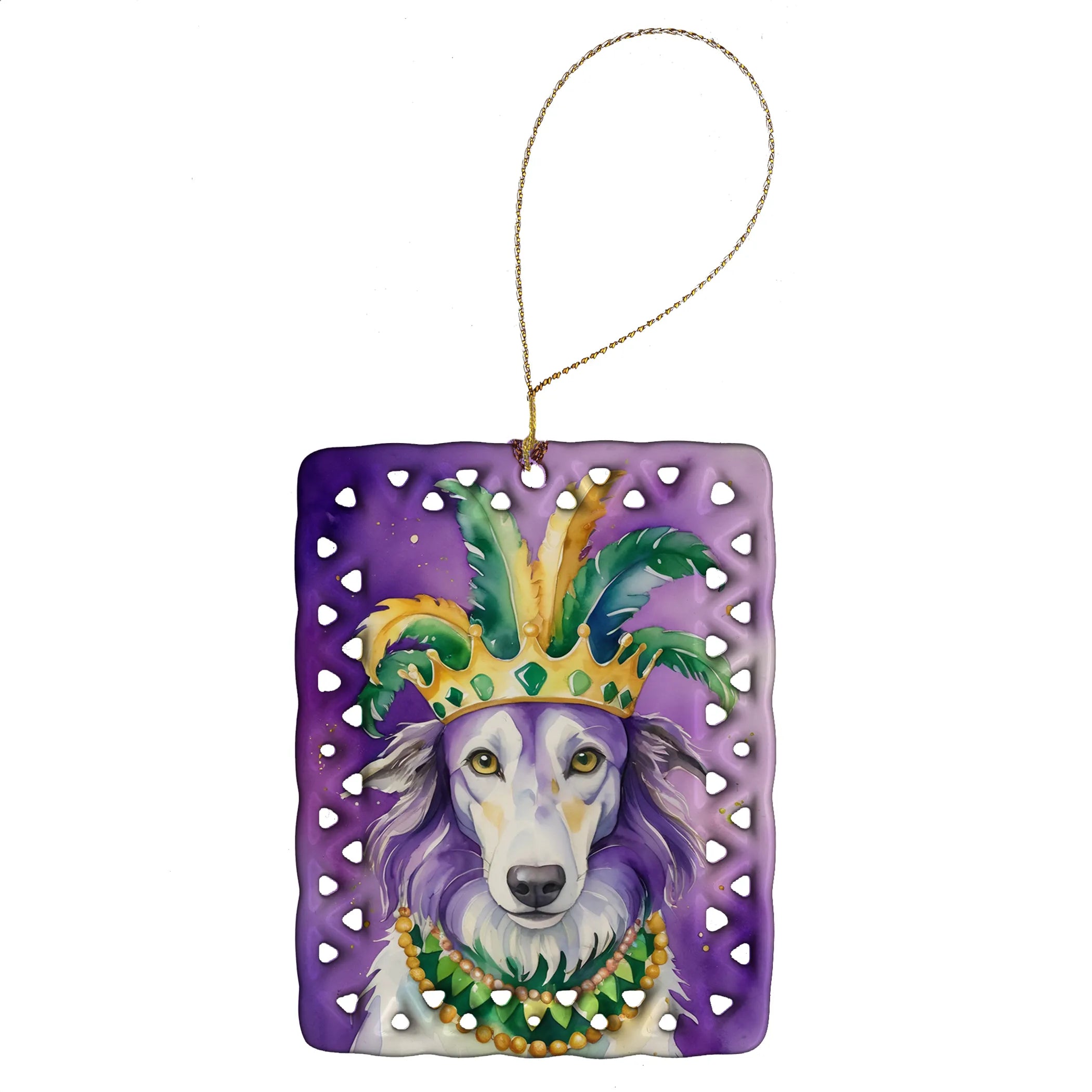 King of Mardi Gras Porcelain Ornament