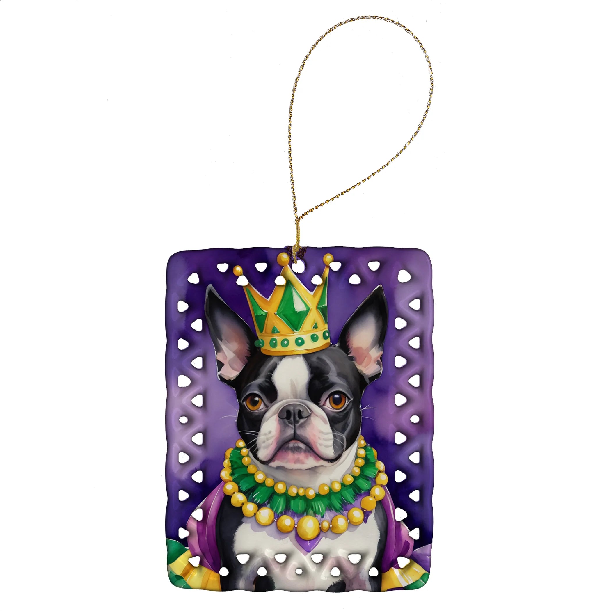 King of Mardi Gras Porcelain Ornament