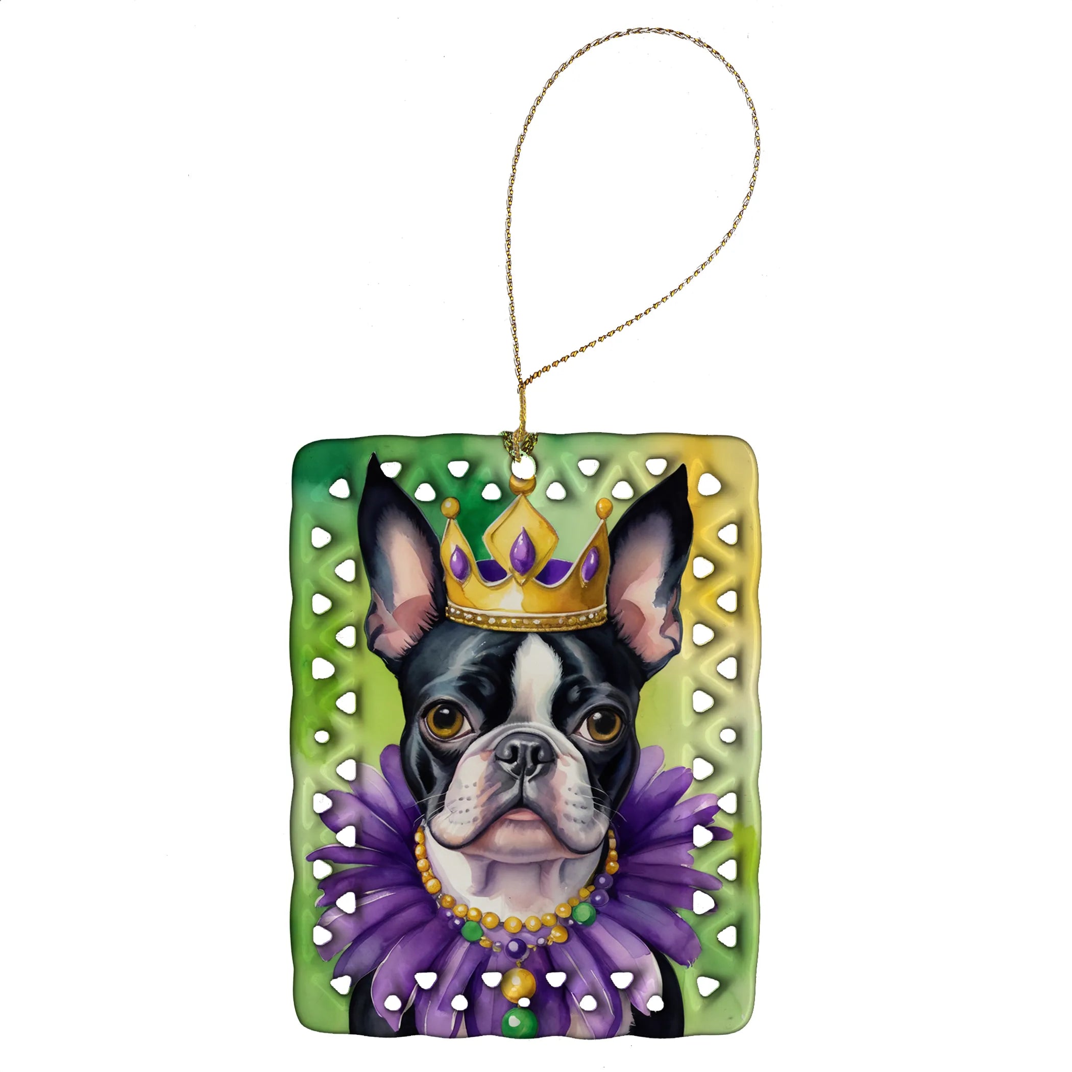 King of Mardi Gras Porcelain Ornament