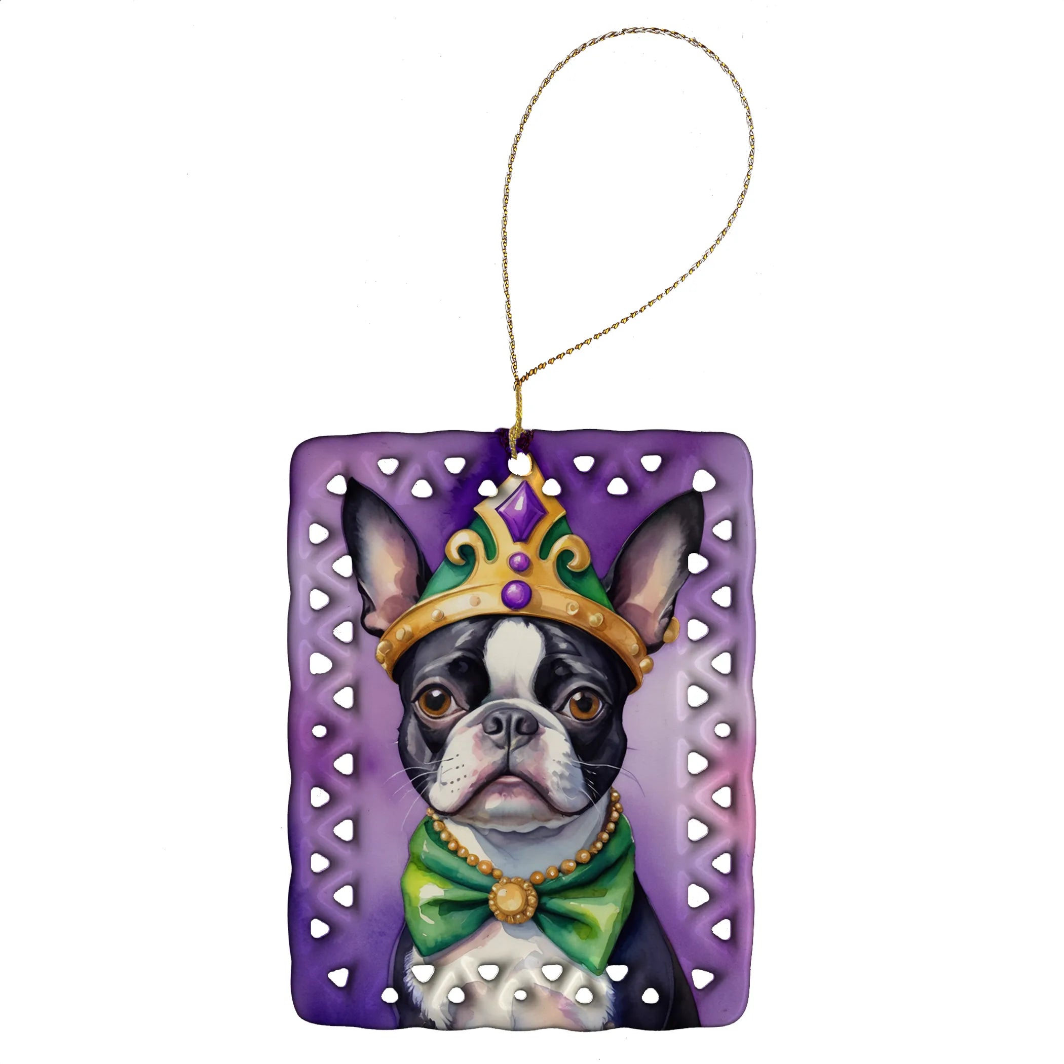 King of Mardi Gras Porcelain Ornament