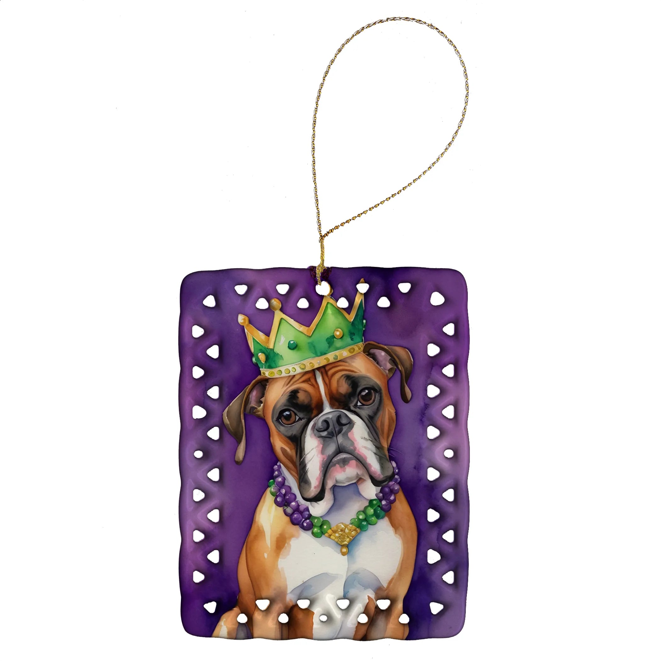 King of Mardi Gras Porcelain Ornament