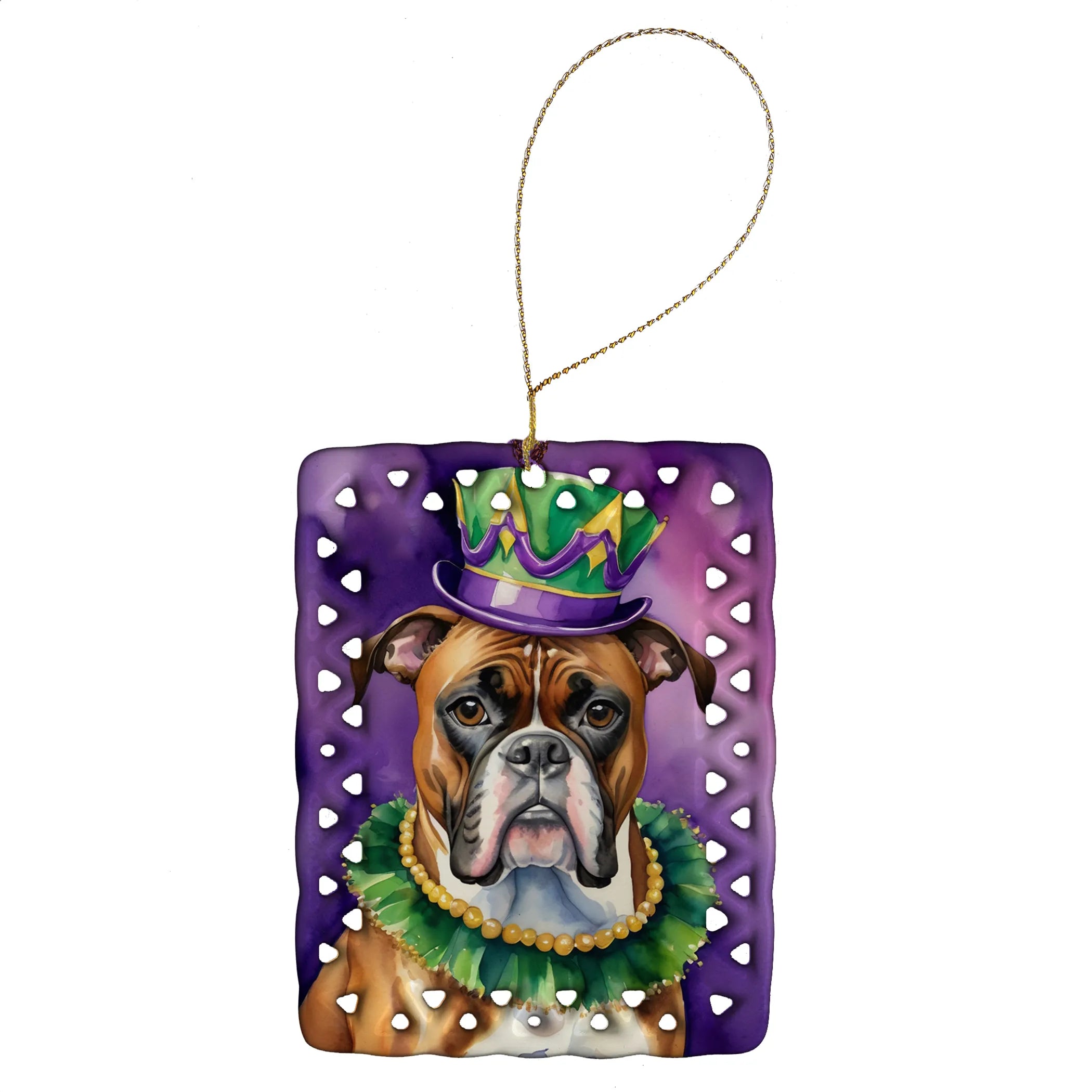 King of Mardi Gras Porcelain Ornament