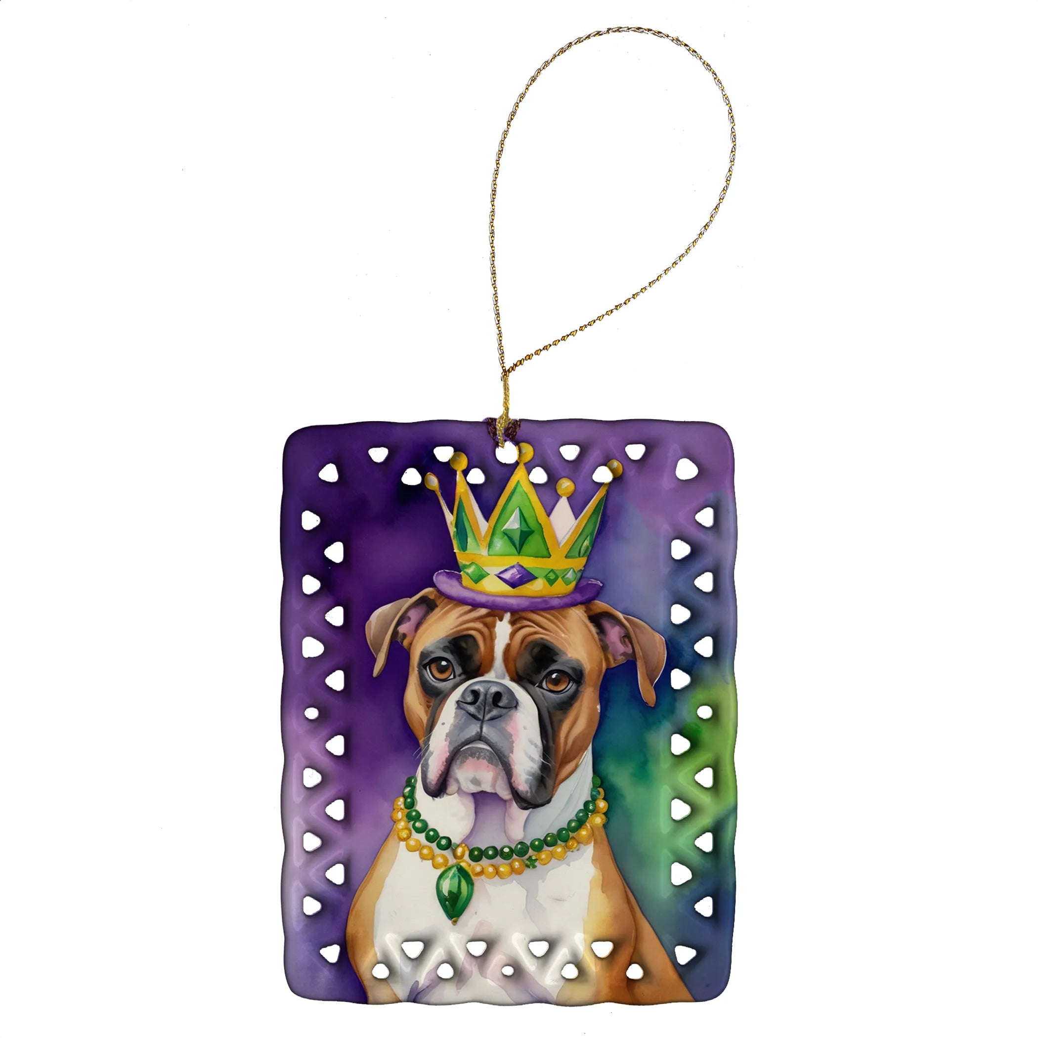 King of Mardi Gras Porcelain Ornament