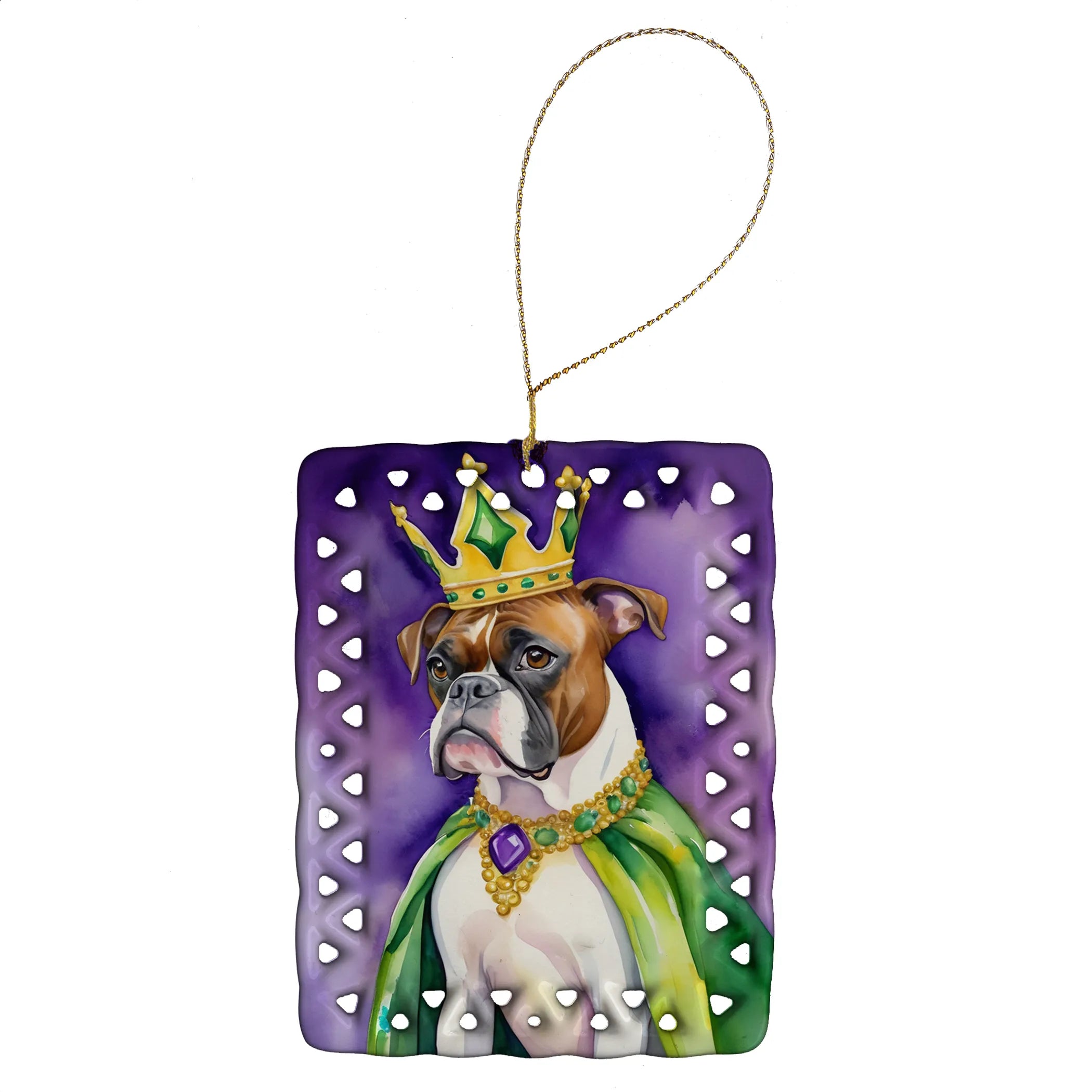 King of Mardi Gras Porcelain Ornament