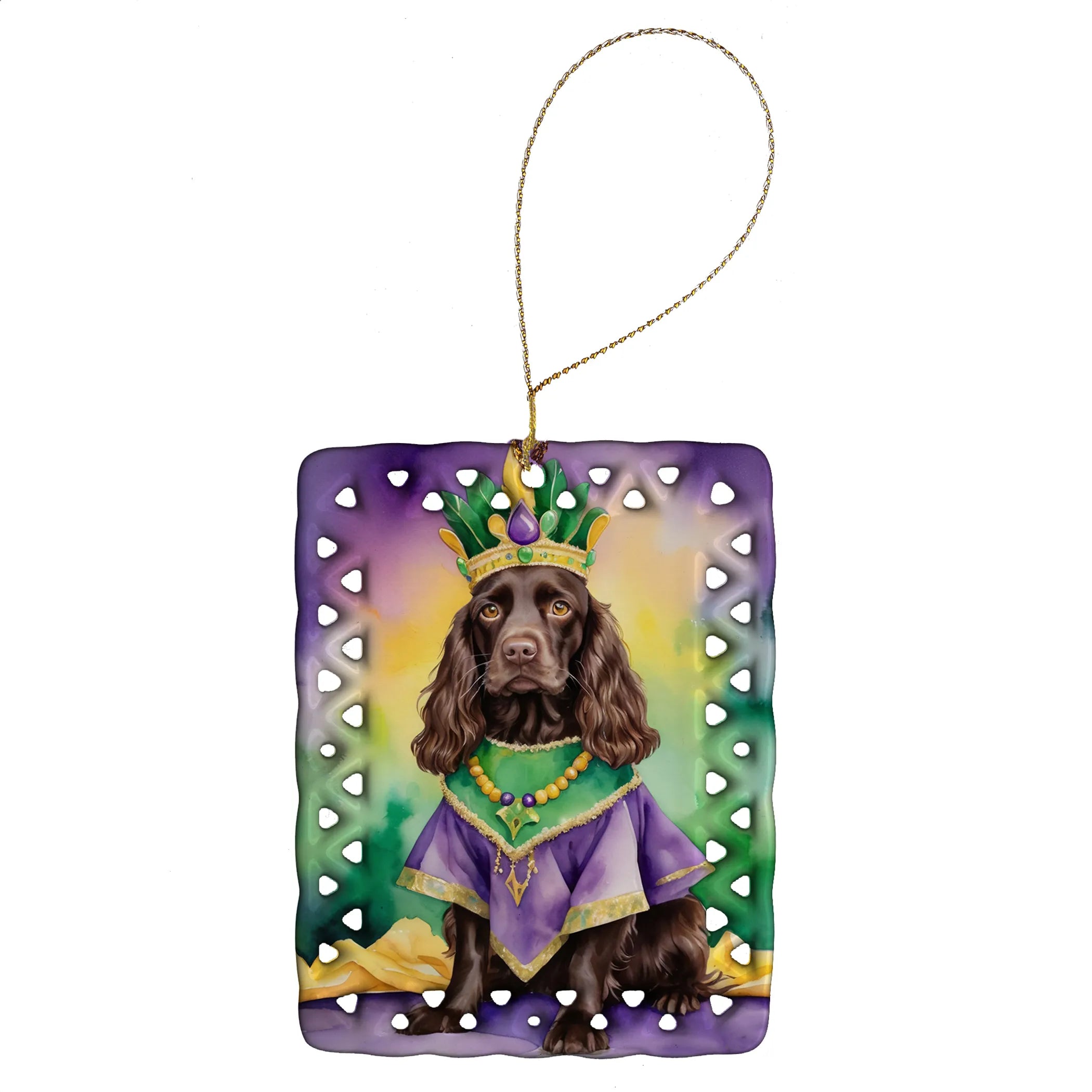 King of Mardi Gras Porcelain Ornament