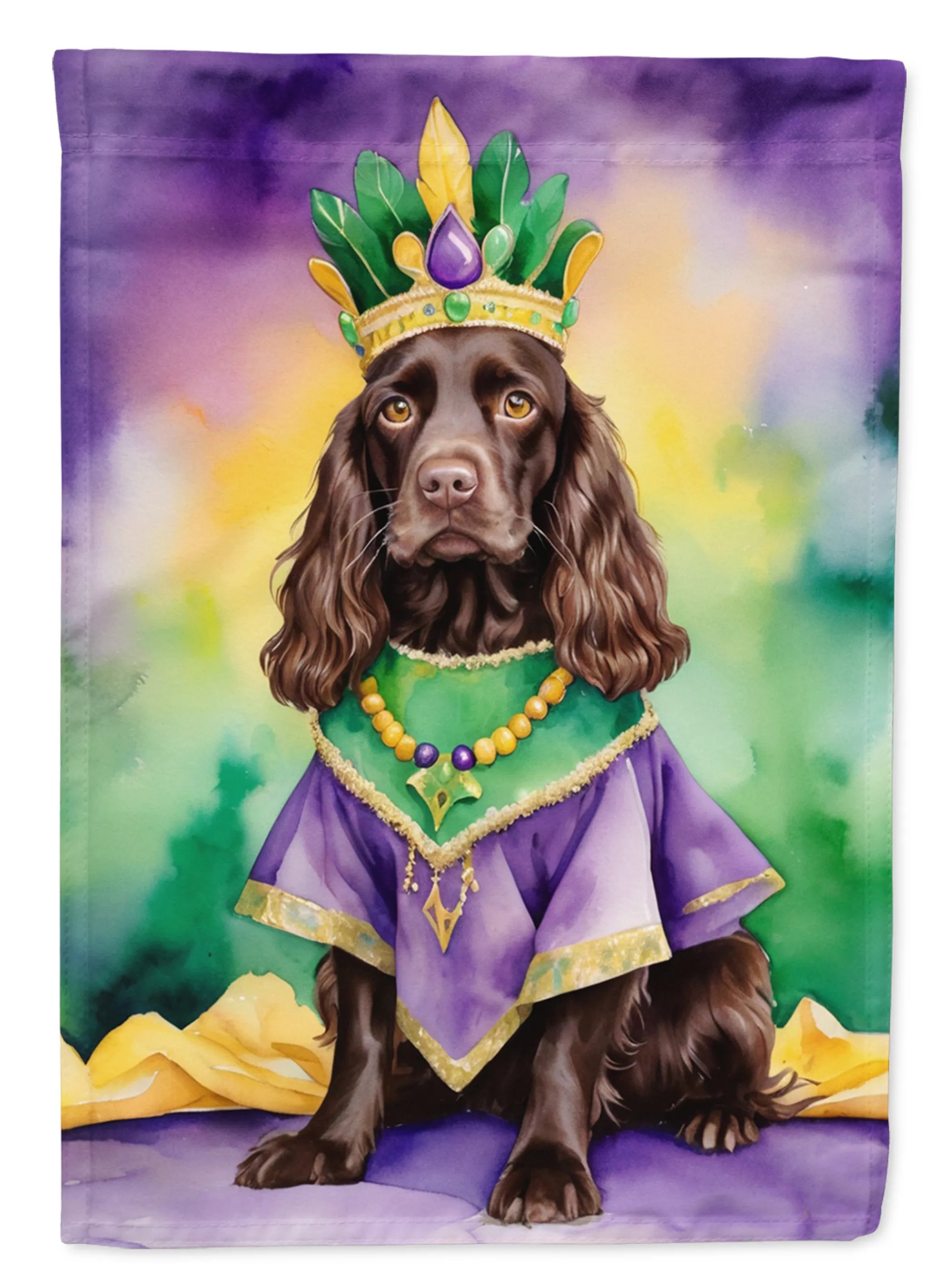 King of Mardi Gras Decorative Flag - Size: GARDEN SIZE | Pack Of: 1 | Collection name: King of mardi gras