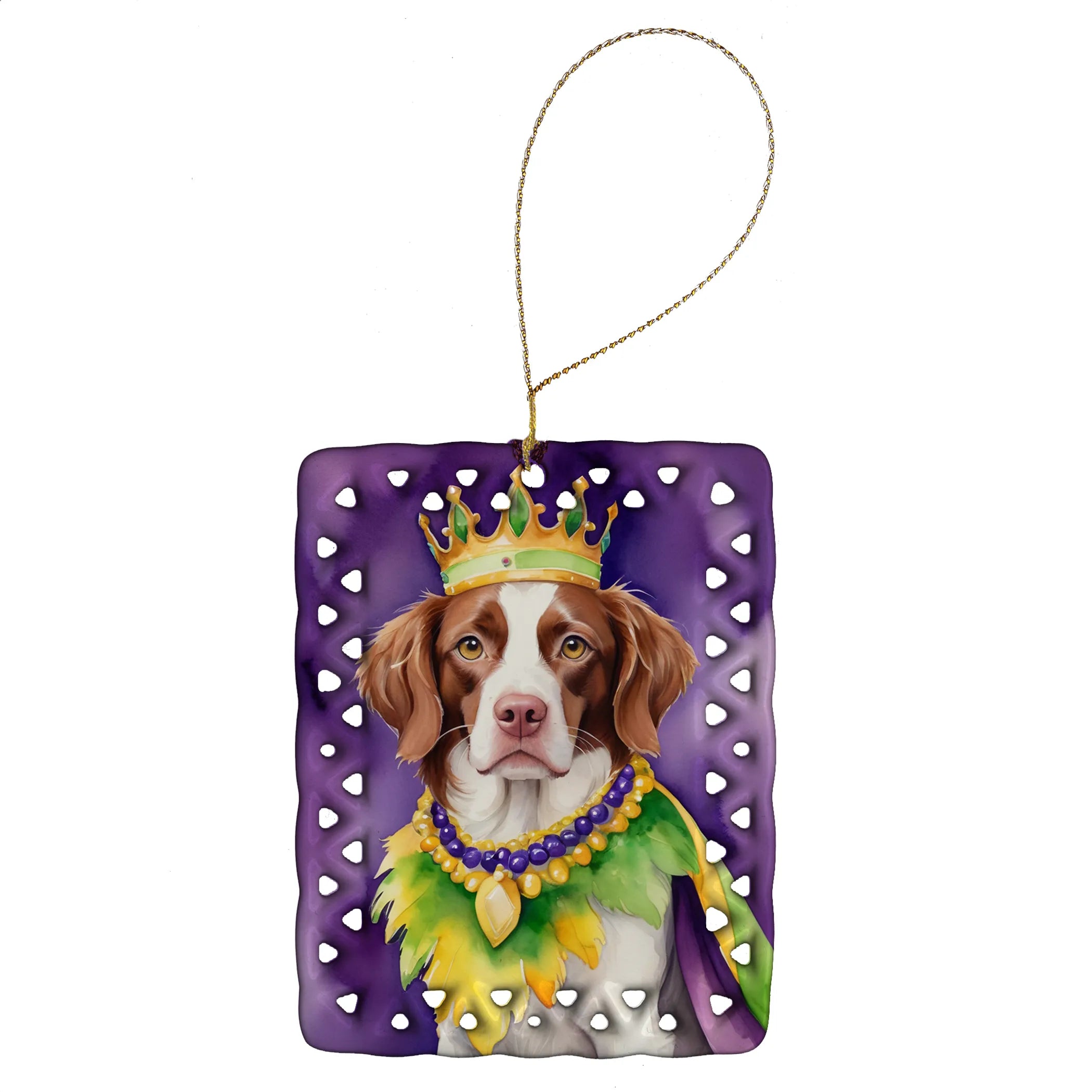 King of Mardi Gras Porcelain Ornament