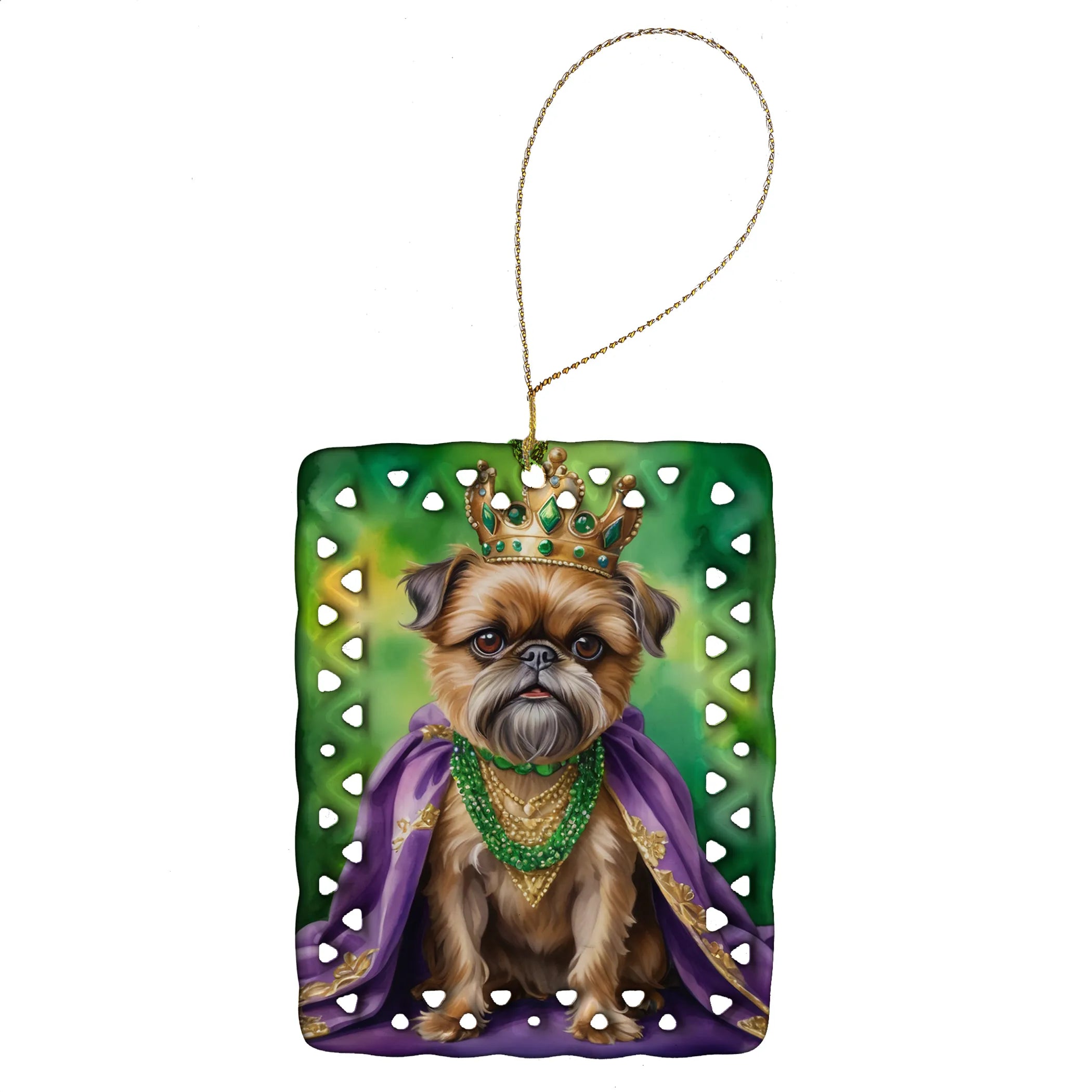 King of Mardi Gras Porcelain Ornament