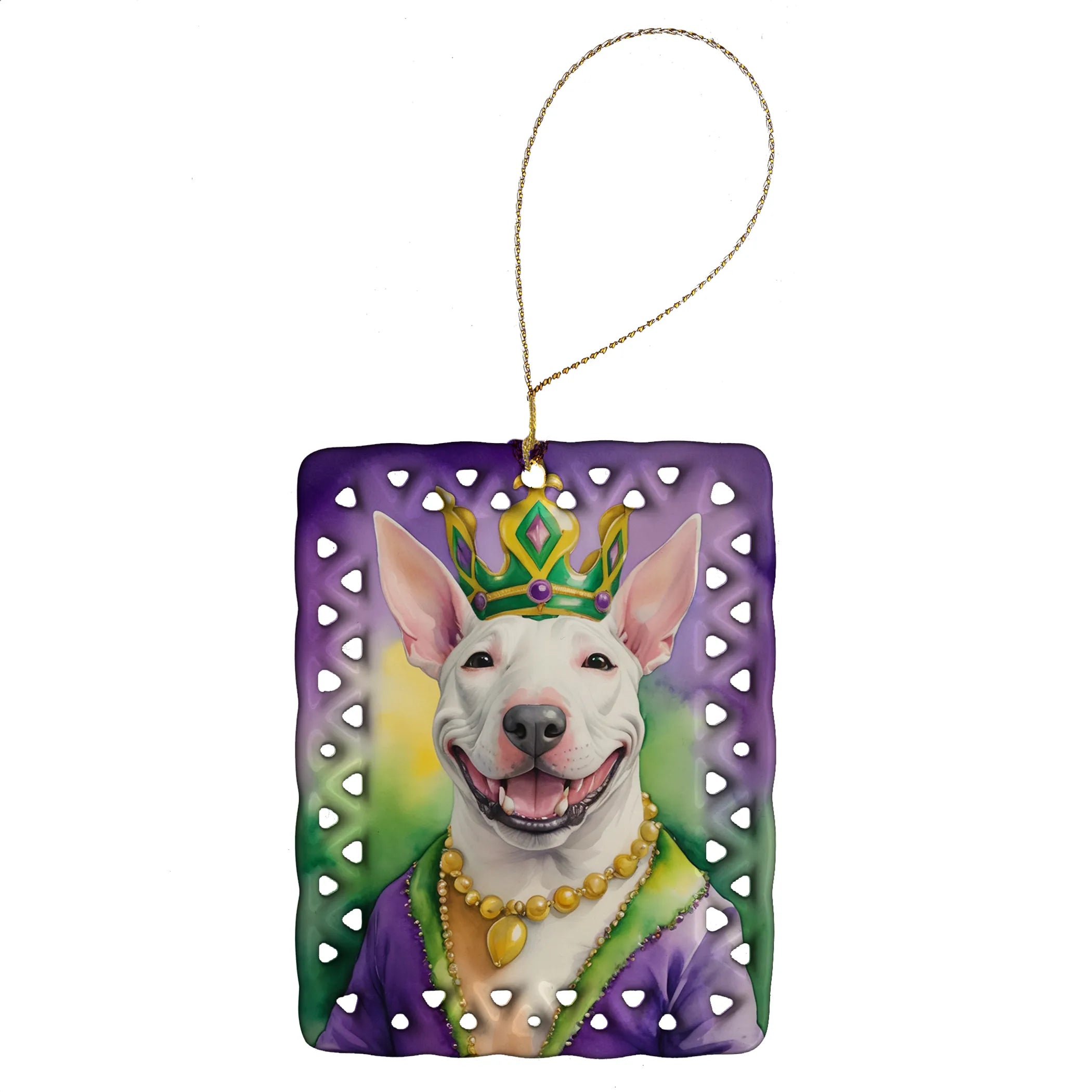 King of Mardi Gras Porcelain Ornament
