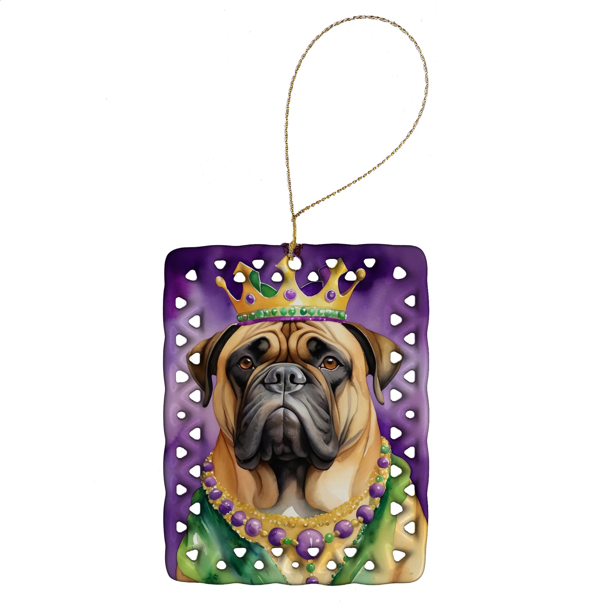 King of Mardi Gras Porcelain Ornament