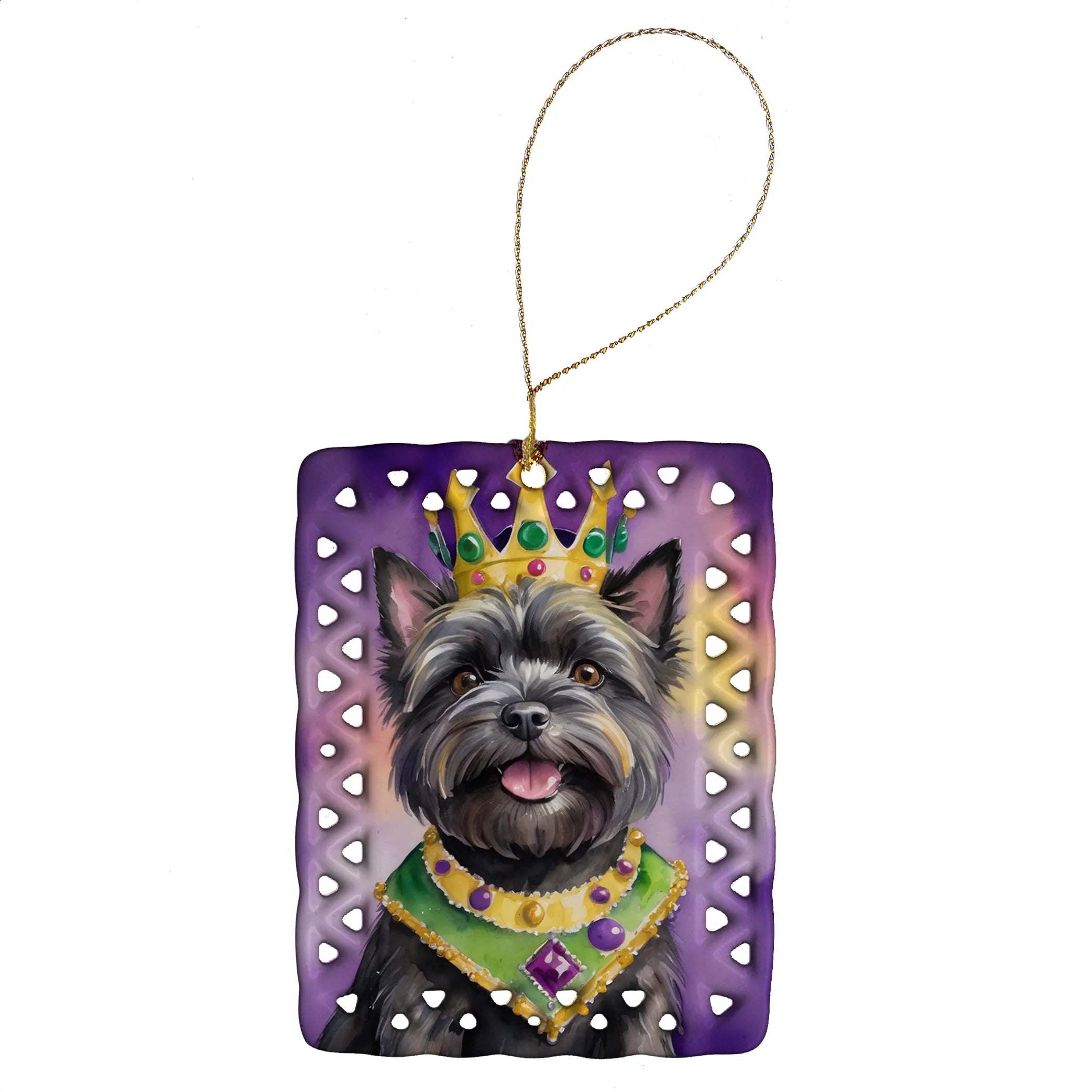 King of Mardi Gras Porcelain Ornament