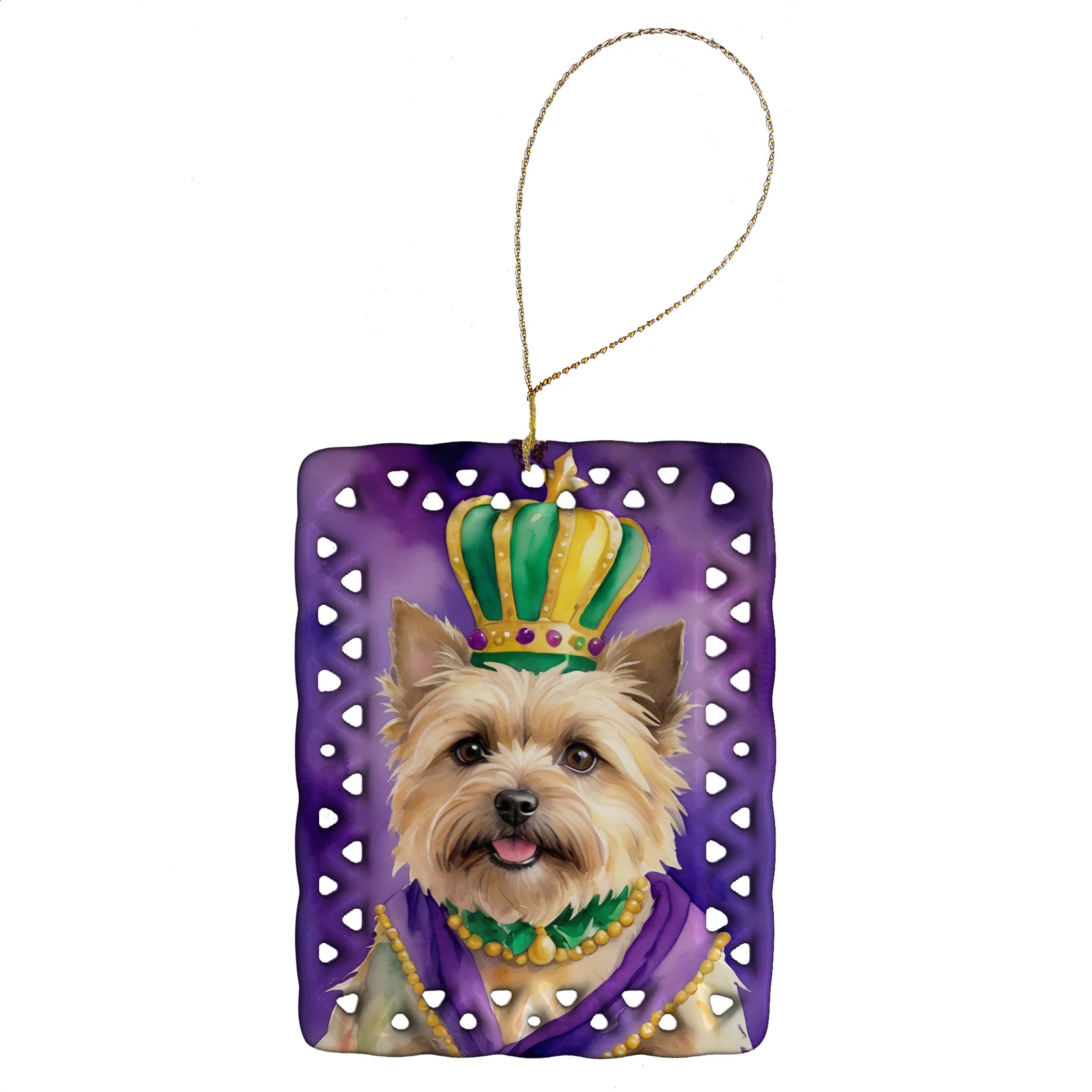 King of Mardi Gras Porcelain Ornament
