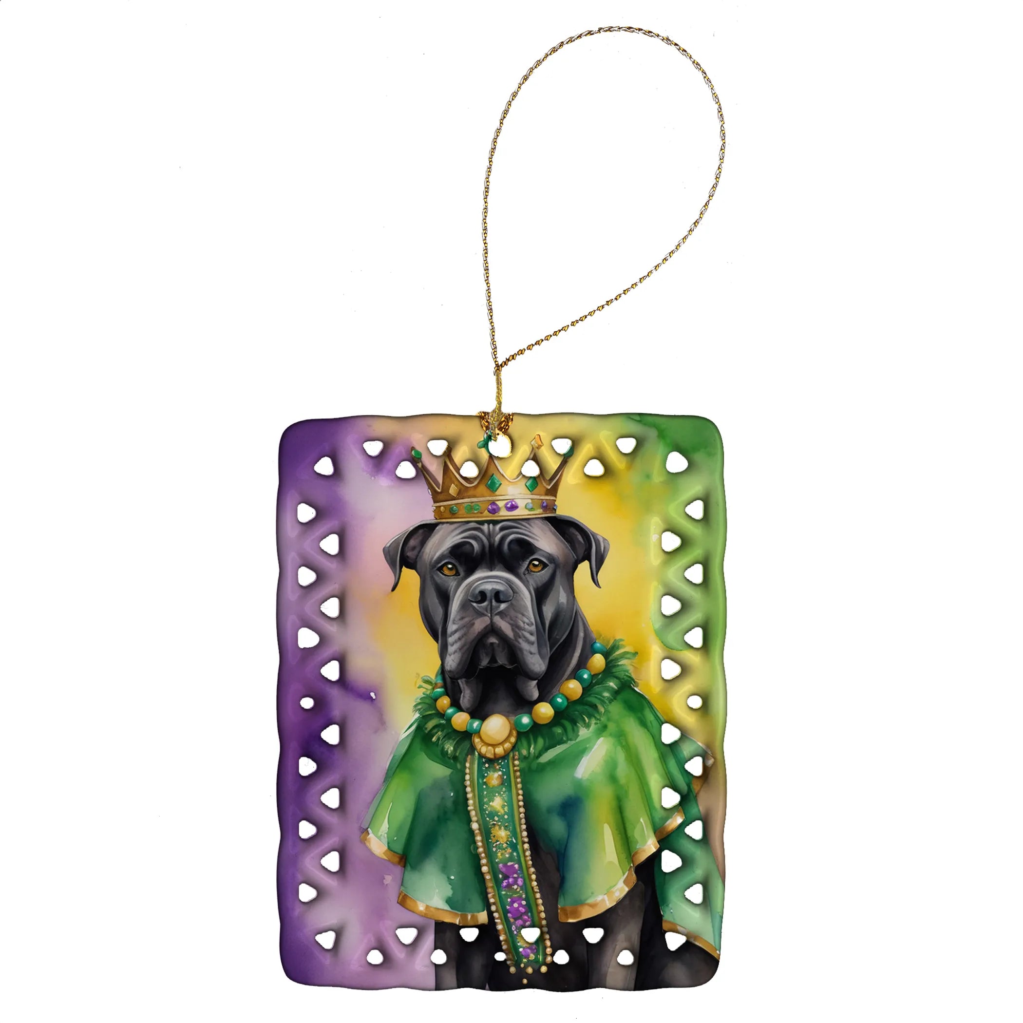 King of Mardi Gras Porcelain Ornament