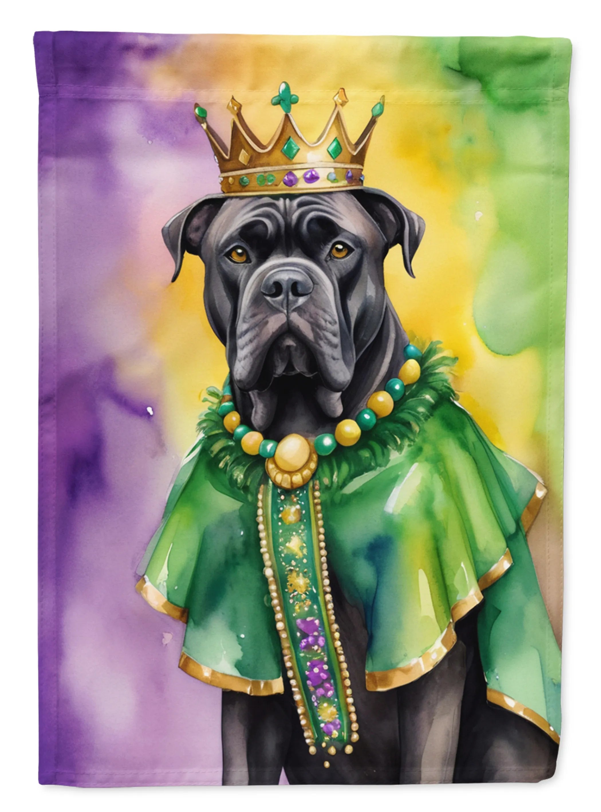 King of Mardi Gras Decorative Flag - Size: GARDEN SIZE | Pack Of: 1 | Collection name: King of mardi gras