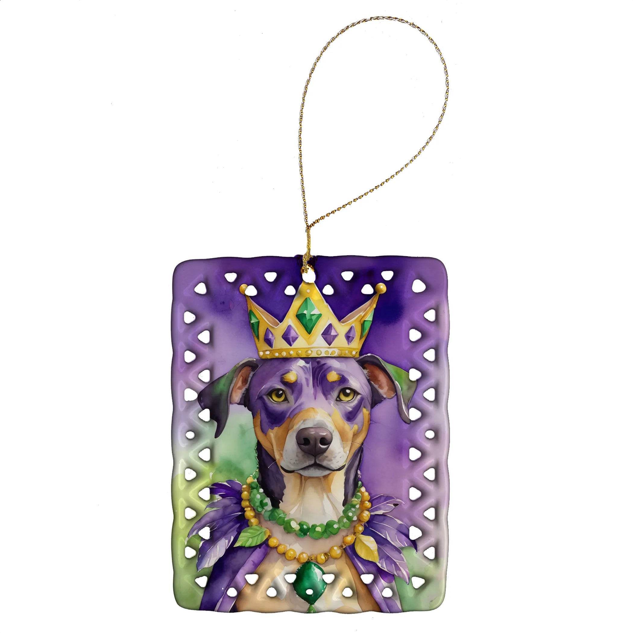 King of Mardi Gras Porcelain Ornament