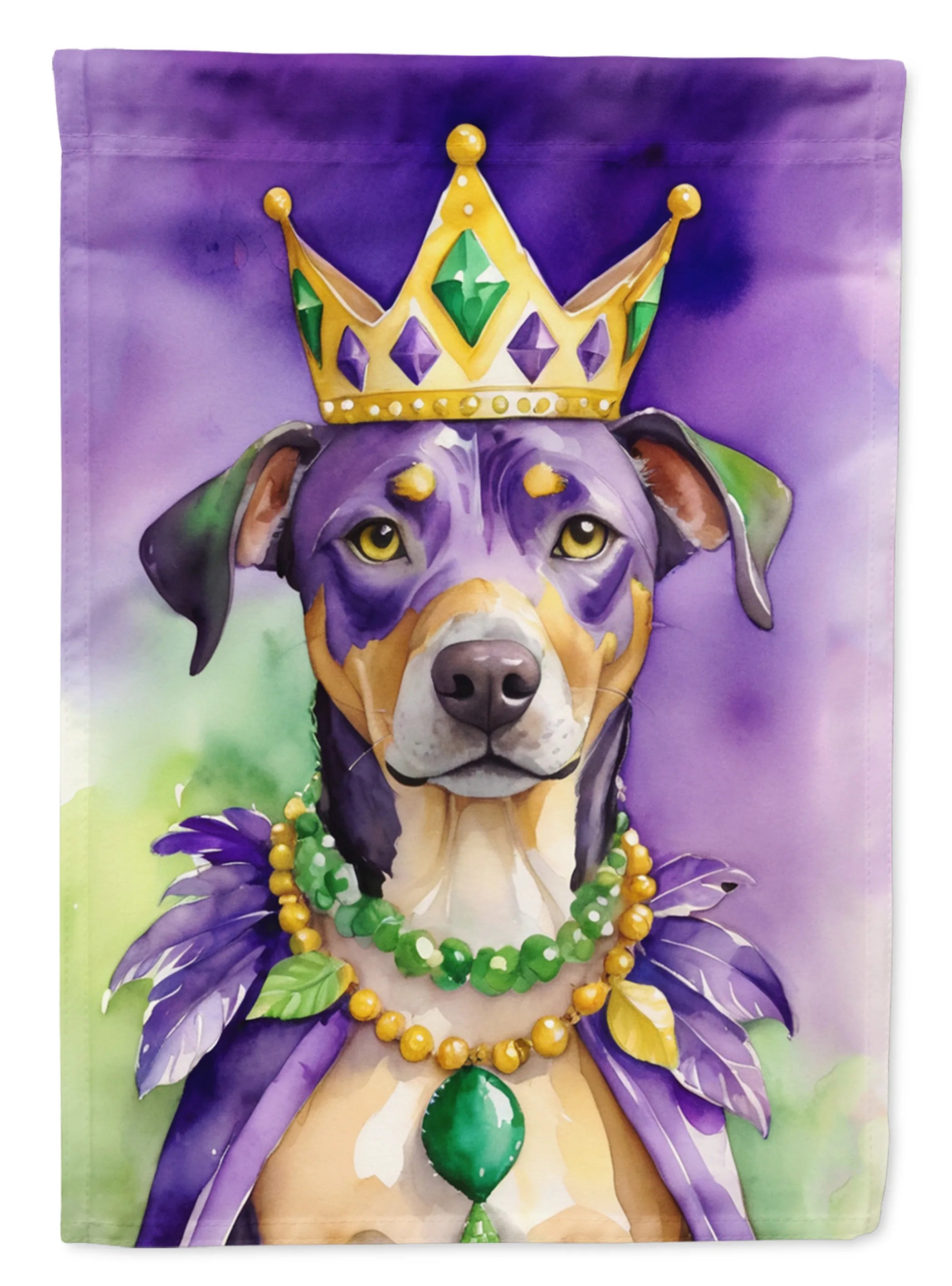 King of Mardi Gras Decorative Flag - Size: GARDEN SIZE | Pack Of: 1 | Collection name: King of mardi gras