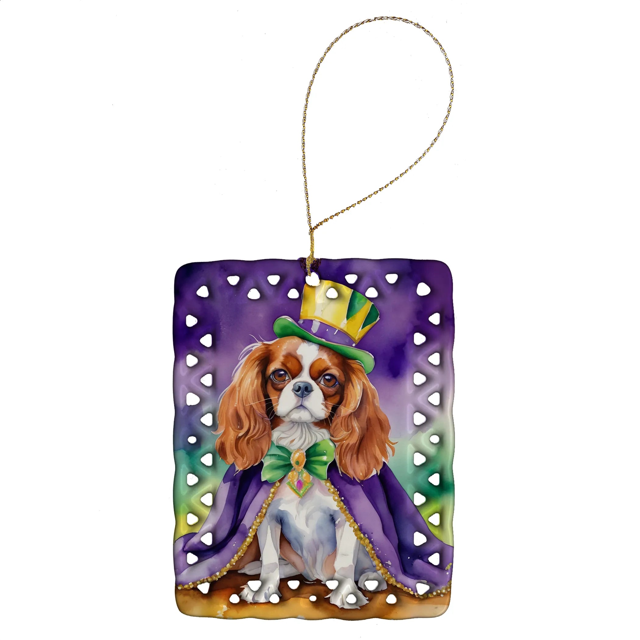 King of Mardi Gras Porcelain Ornament