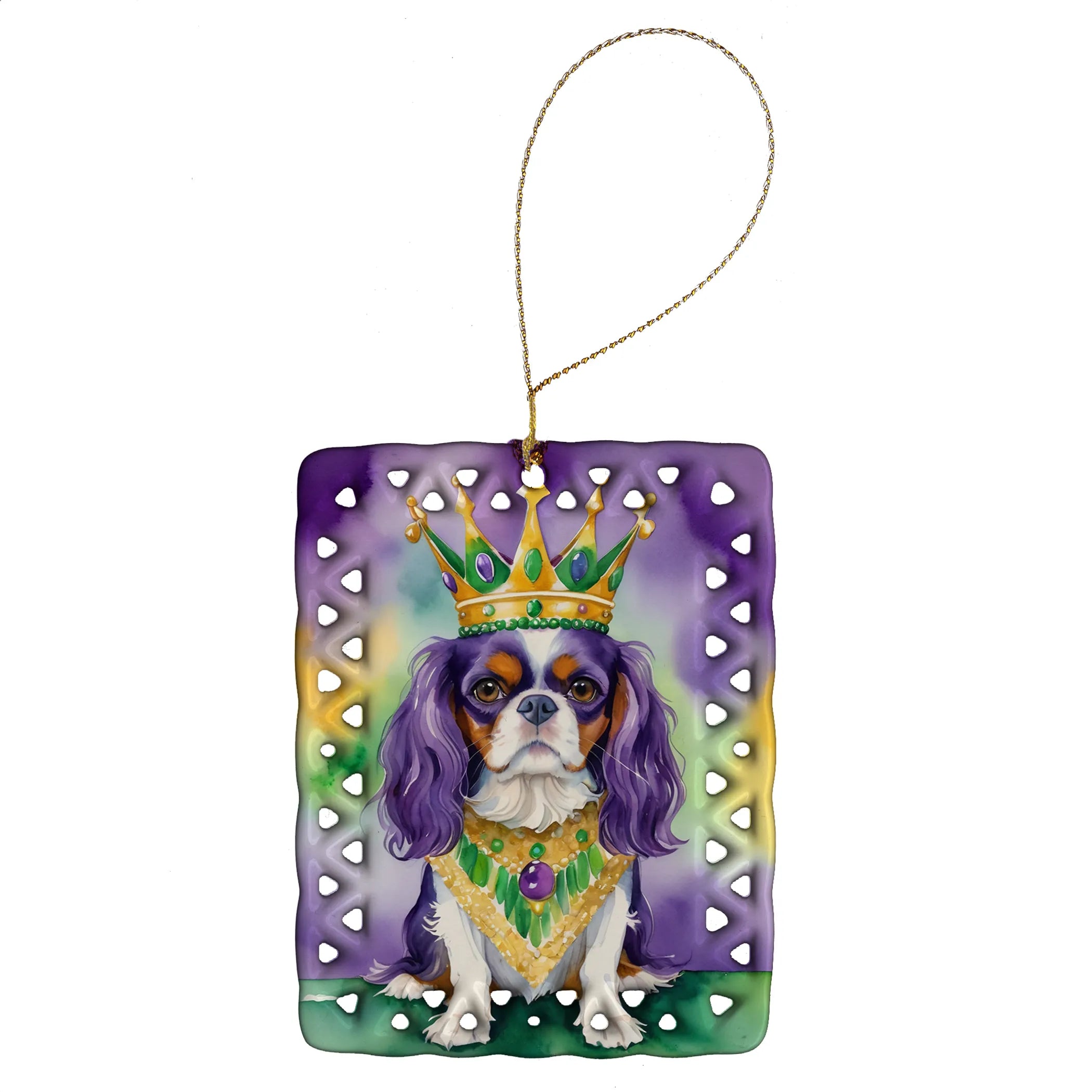 King of Mardi Gras Porcelain Ornament