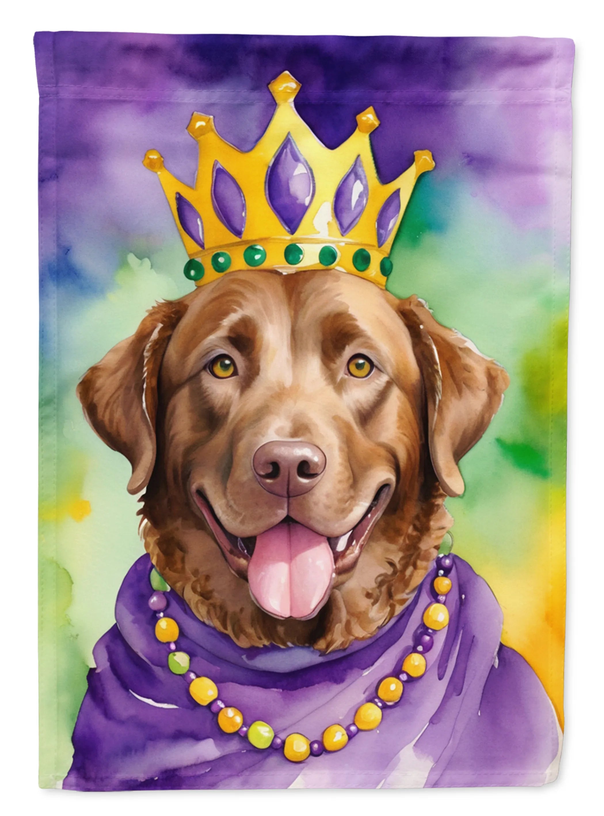King of Mardi Gras Decorative Flag - Size: GARDEN SIZE | Pack Of: 1 | Collection name: King of mardi gras