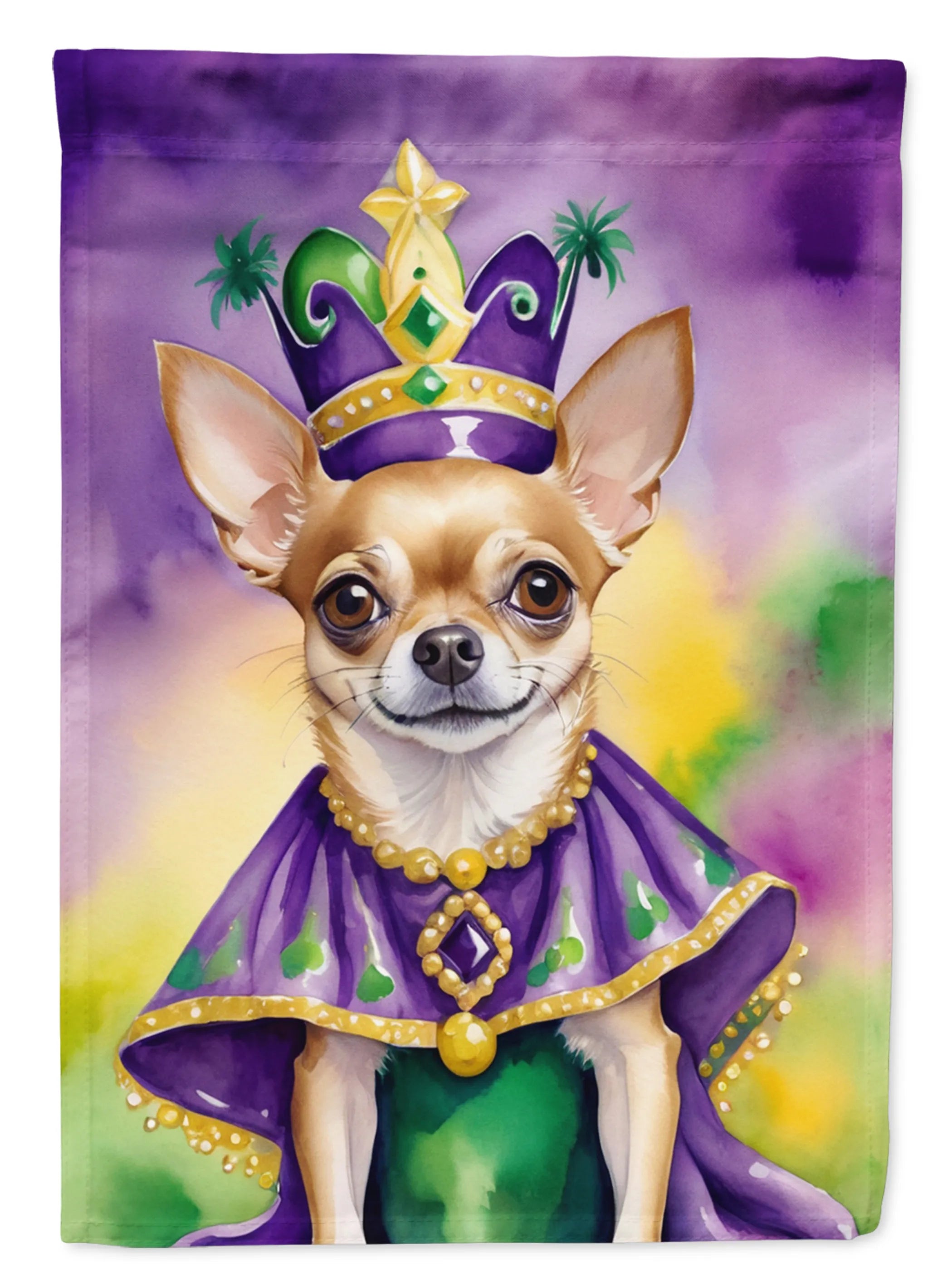 King of Mardi Gras Decorative Flag - Size: GARDEN SIZE | Pack Of: 1 | Collection name: King of mardi gras
