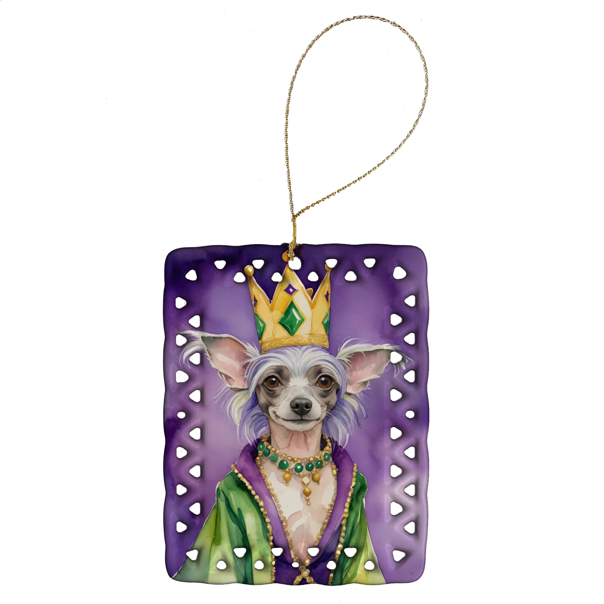 King of Mardi Gras Porcelain Ornament